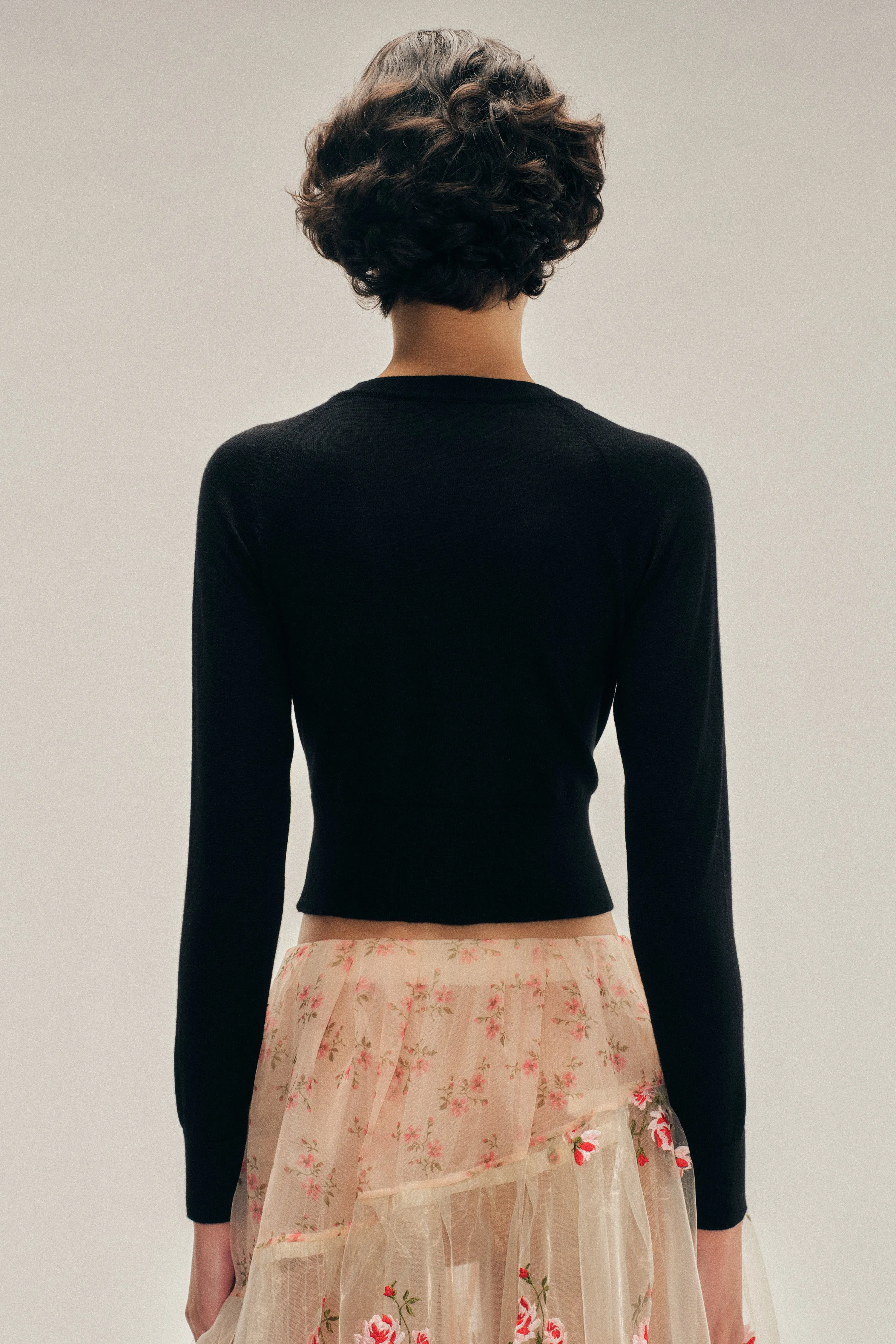 Embellished Cropped Merino Silk Cardigan sold by Simone Rocha product image thumbnail 2