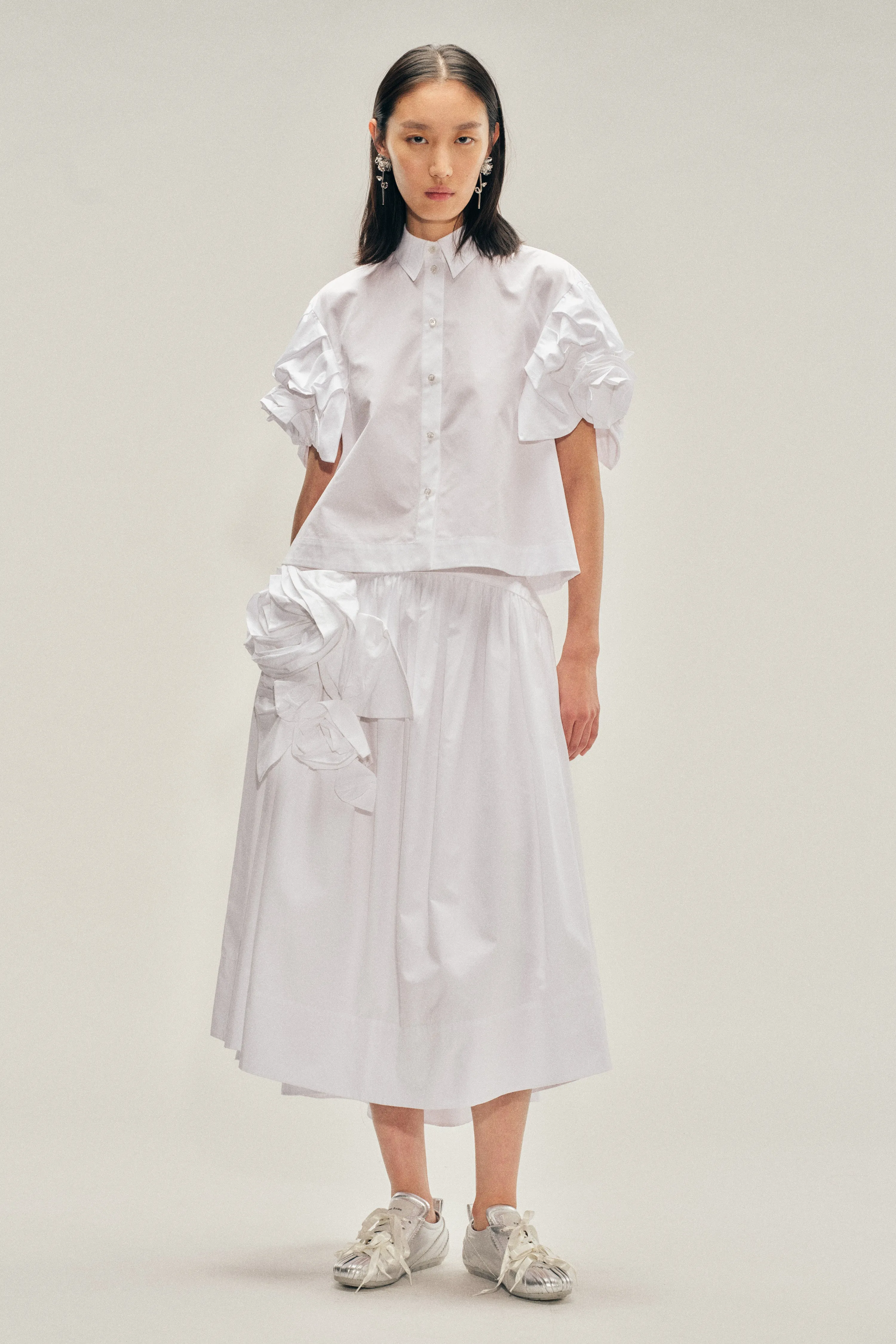 Pressed Rosette Basque Skirt sold by Simone Rocha