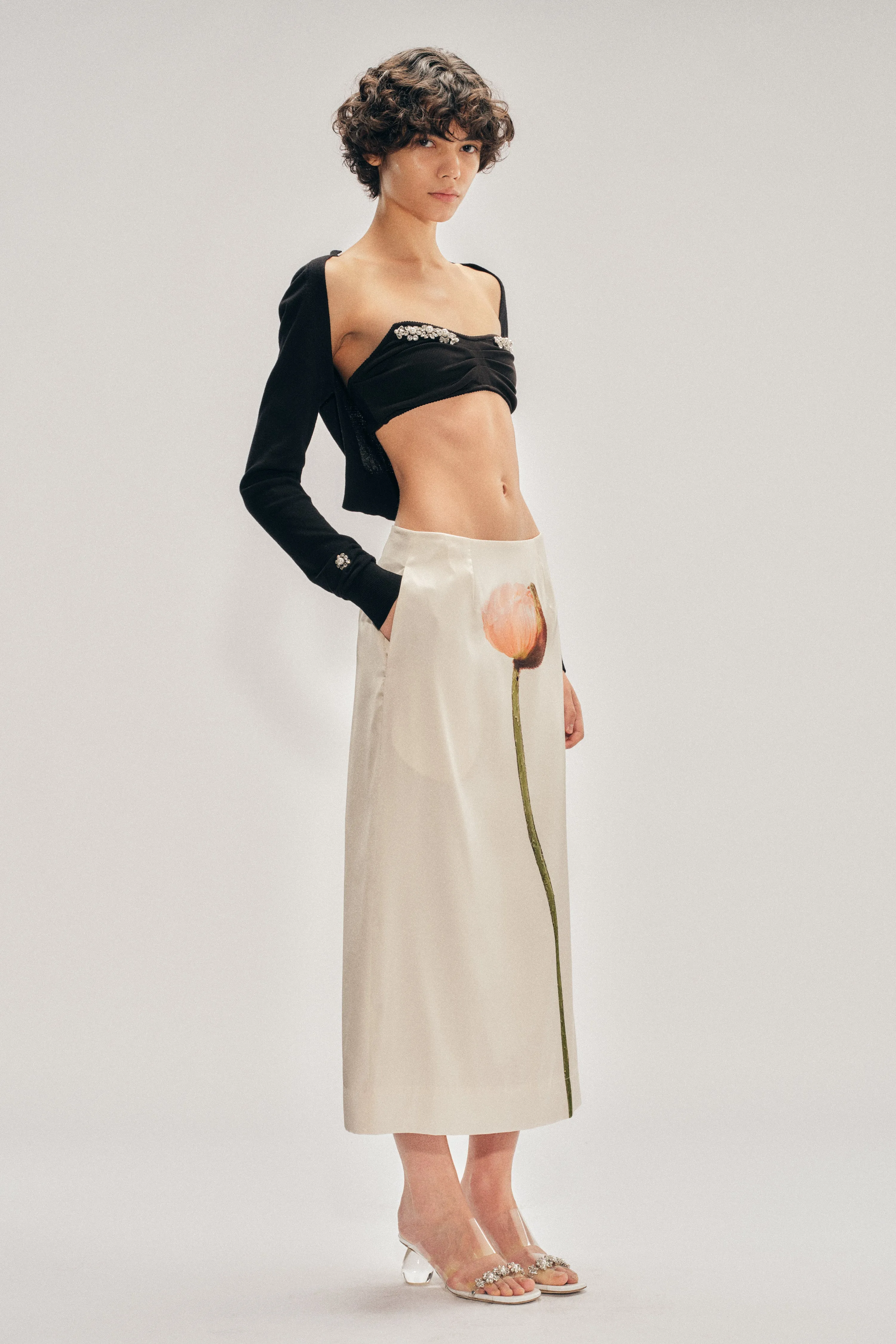 Poppy Motif Pencil Skirt sold by Simone Rocha product image thumbnail 2