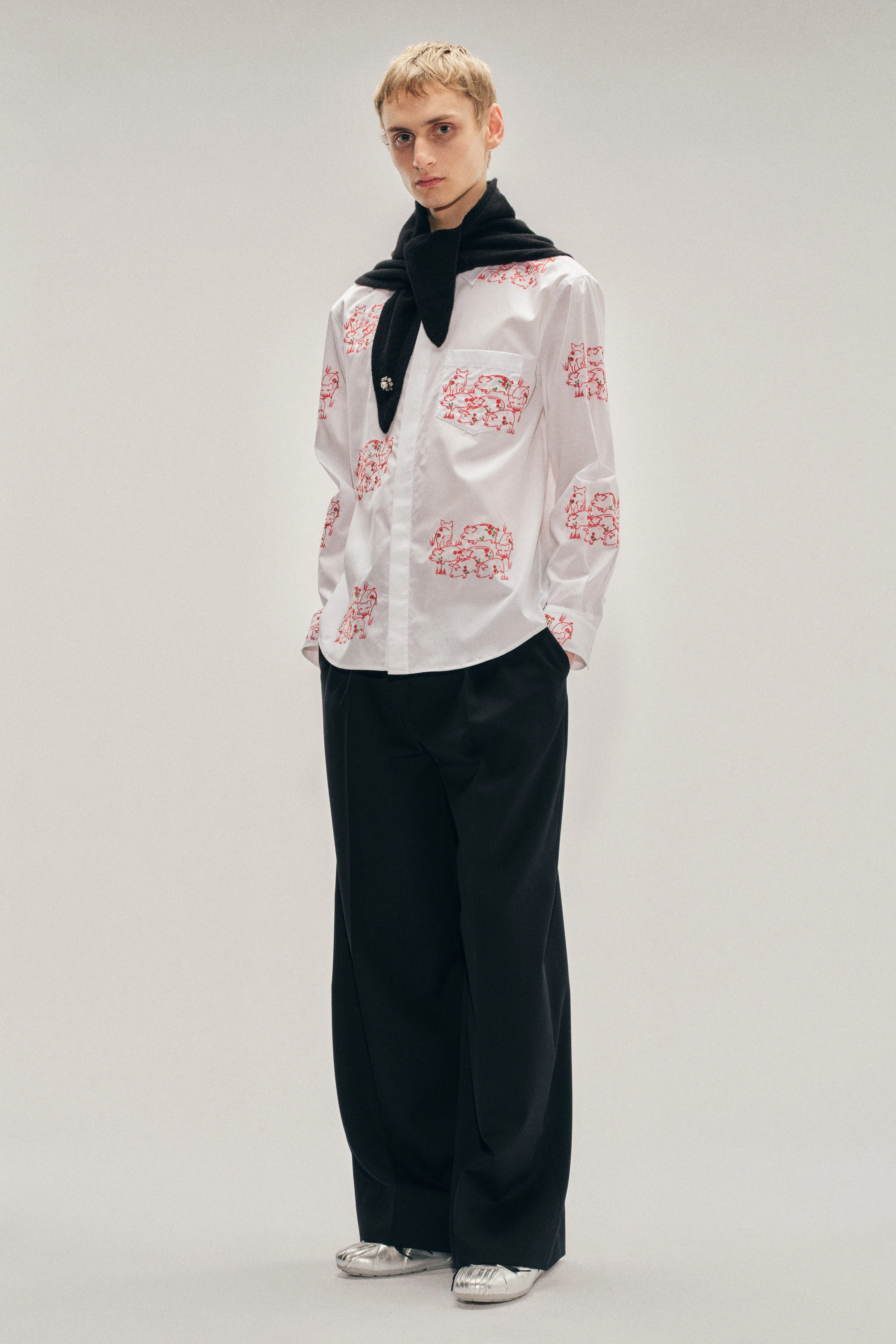 Classic Concealed Button Shirt sold by Simone Rocha product image thumbnail 2
