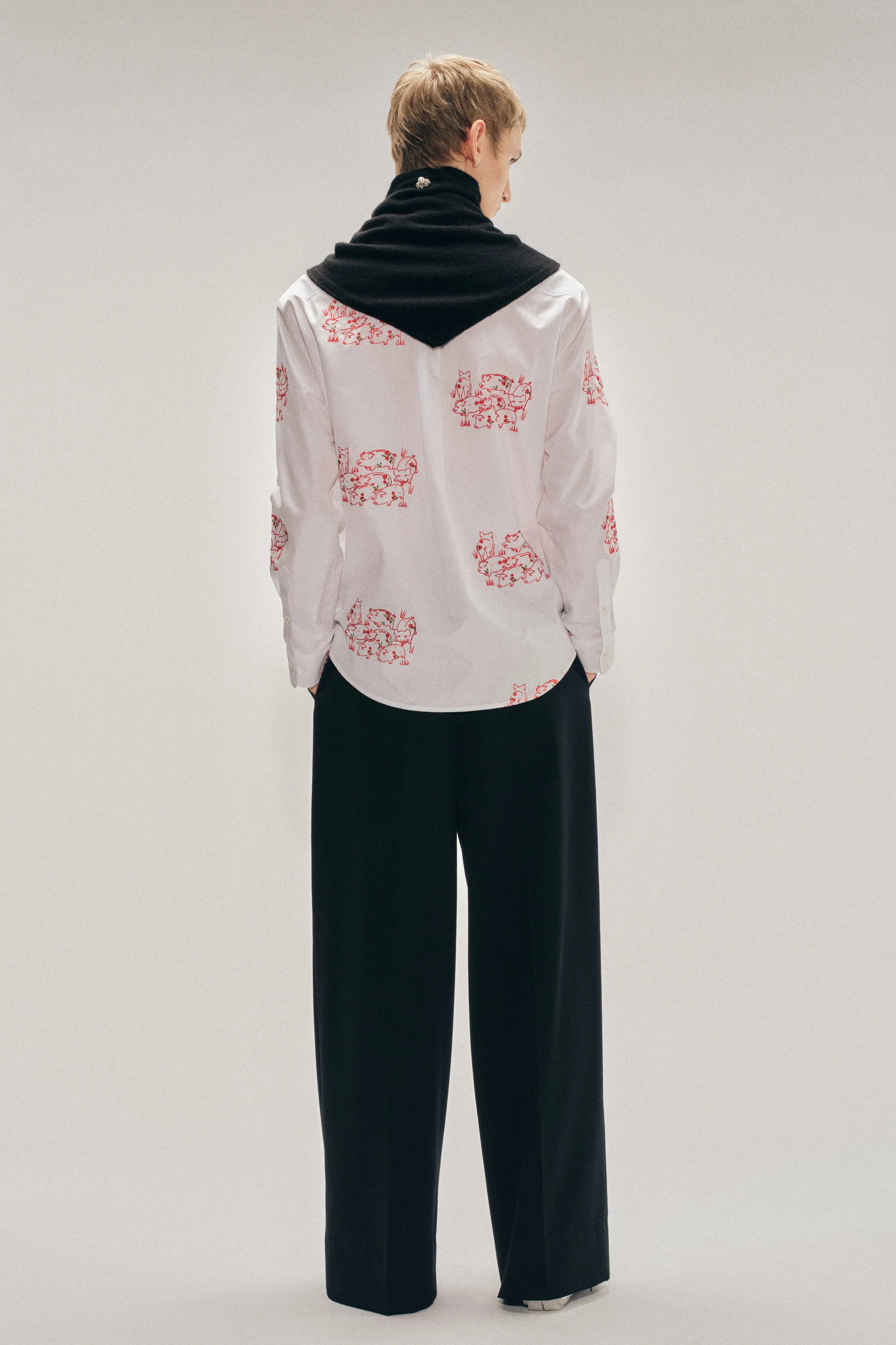 Classic Concealed Button Shirt sold by Simone Rocha product image thumbnail 3