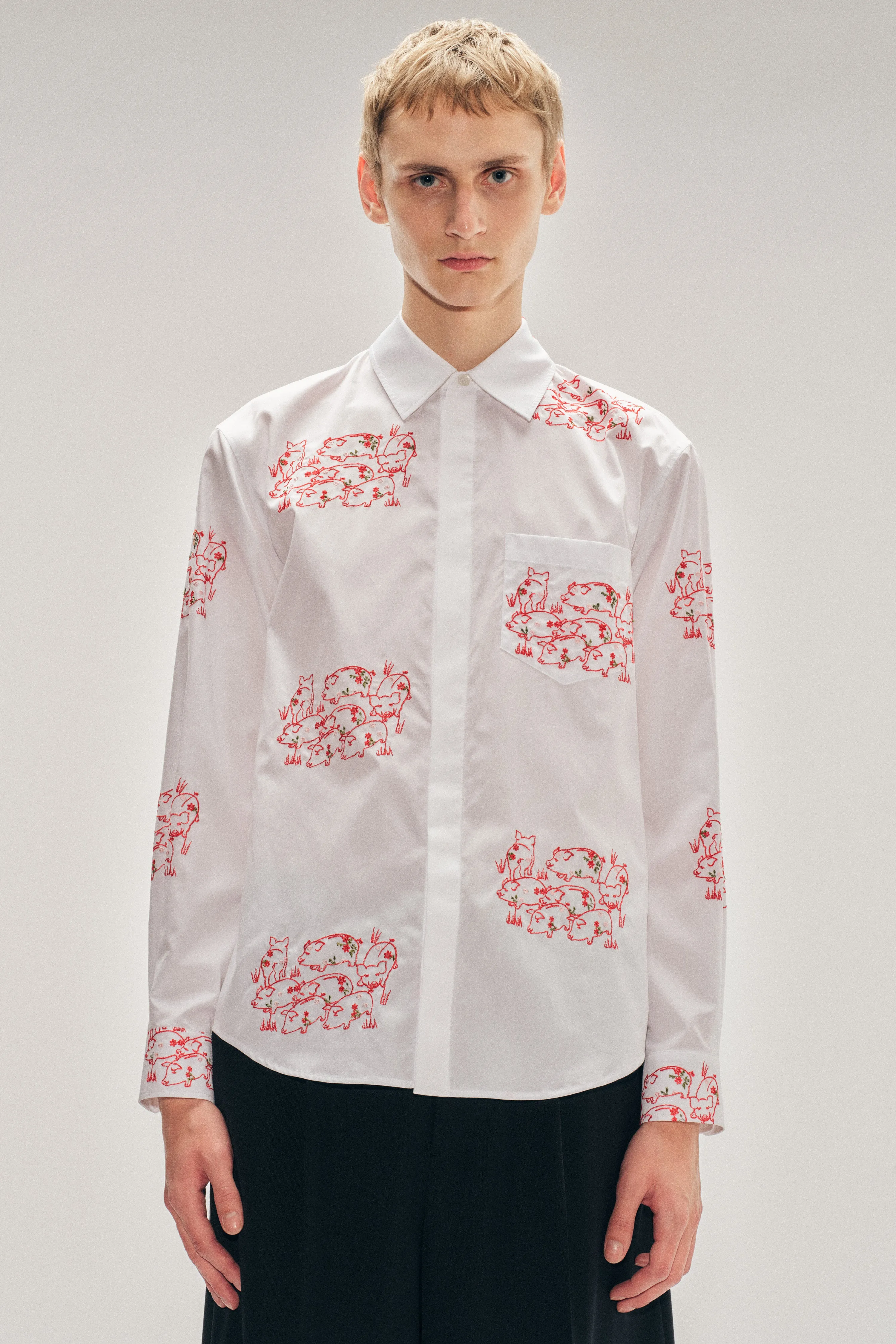 Classic Concealed Button Shirt sold by Simone Rocha product image thumbnail 4
