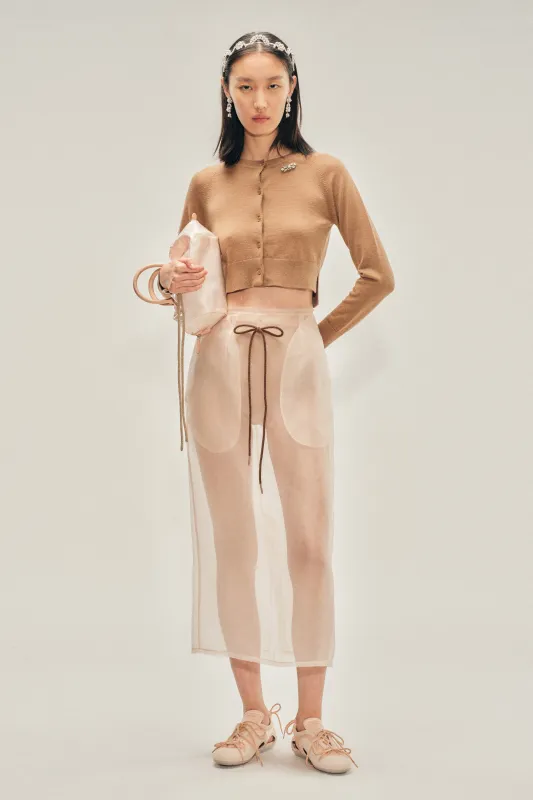 Embellished Cropped Merino Silk Cardigan made by Simone Rocha