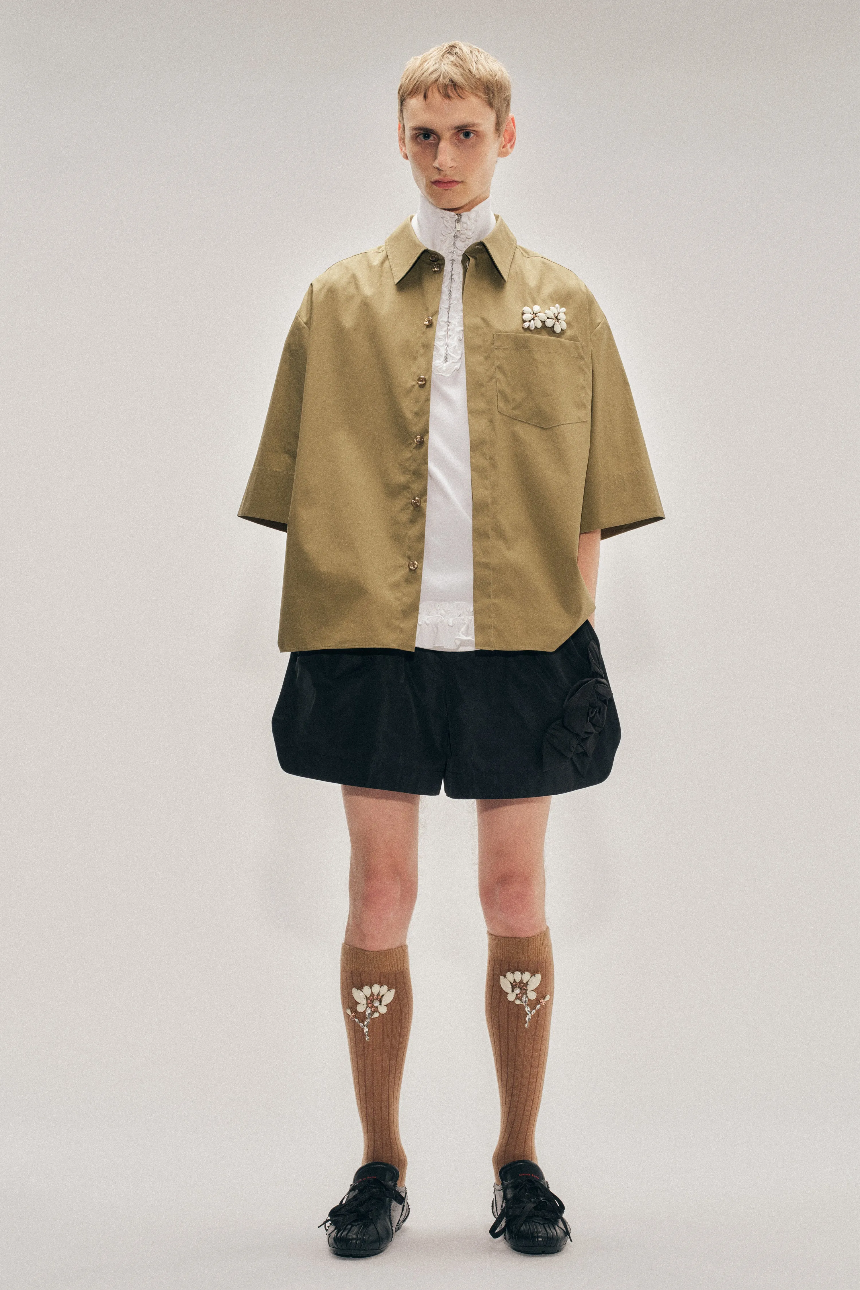 Embellished Boxy Pen Pocket Shirt sold by Simone Rocha product image thumbnail 2