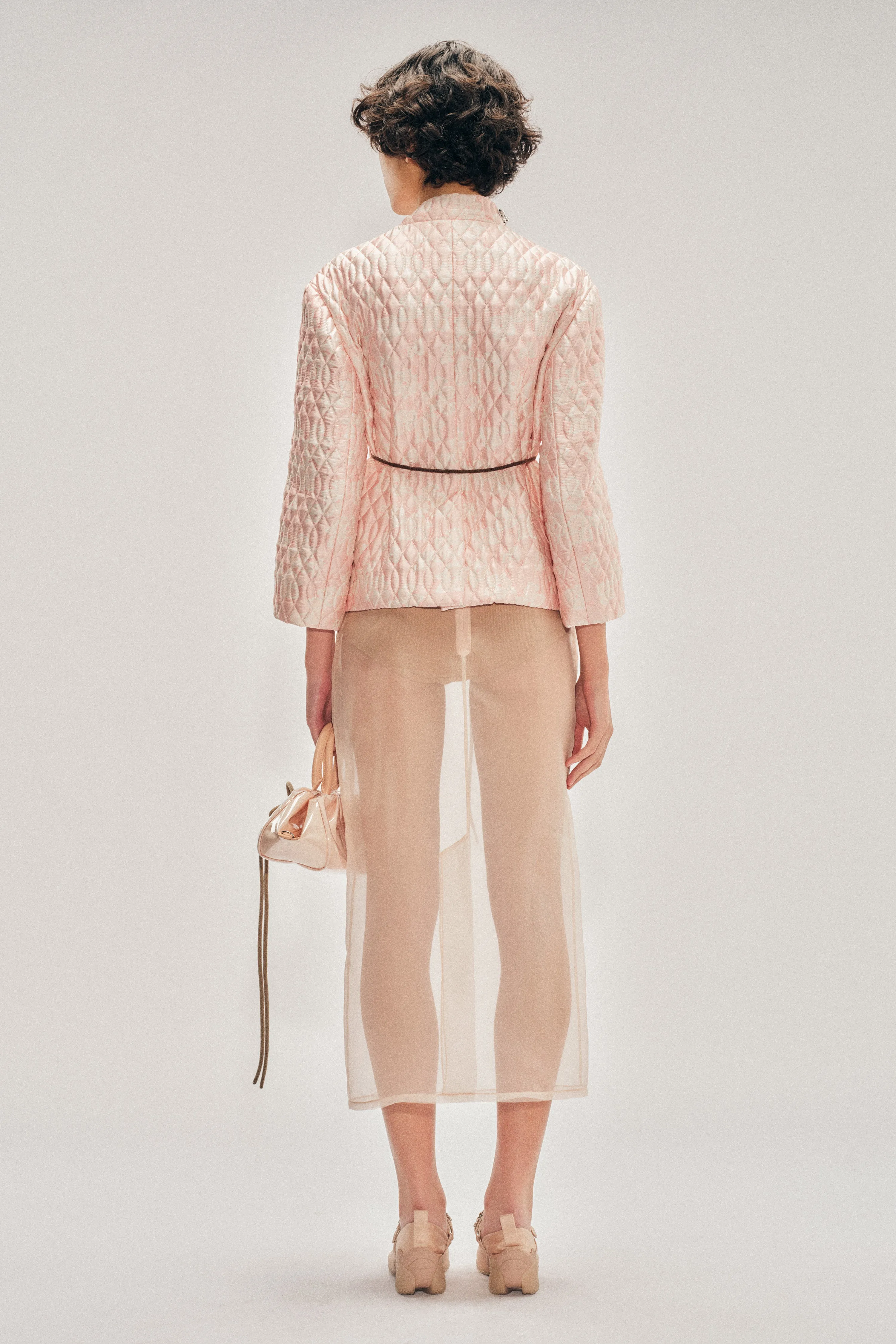 Embellished Quilted Offset Fragment Collar Jacket sold by Simone Rocha product image thumbnail 3
