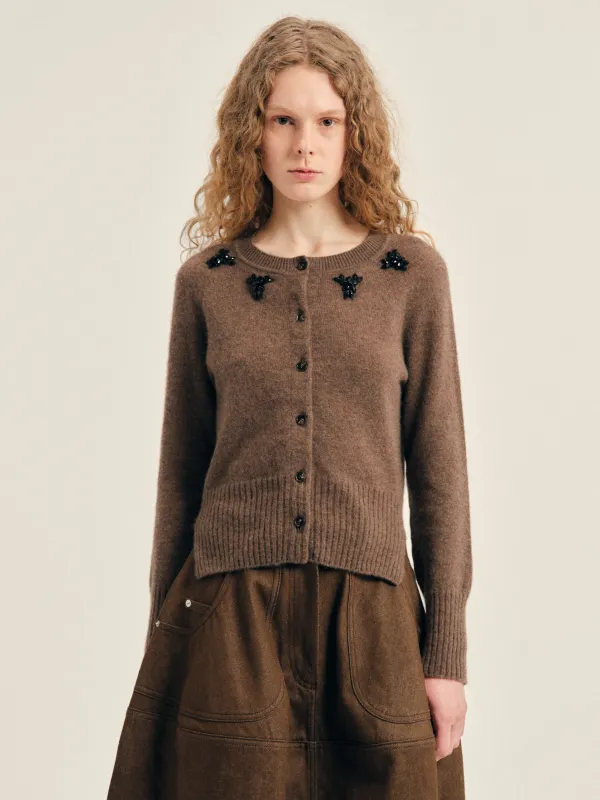 Embellished Relaxed Cashmere Cardigan made by Simone Rocha