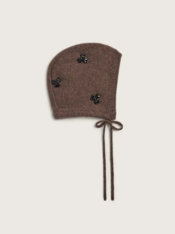Turbo Embellished Cashmere Bonnet made by Simone Rocha