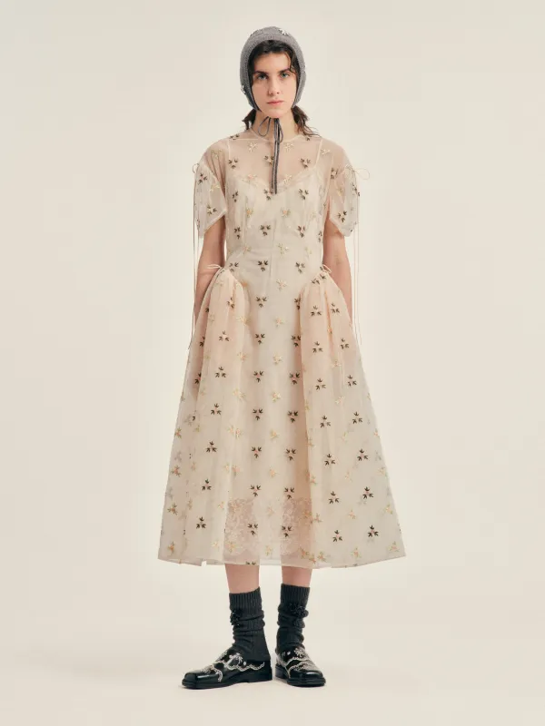 Puff Sleeve Cord Hip Dress made by Simone Rocha