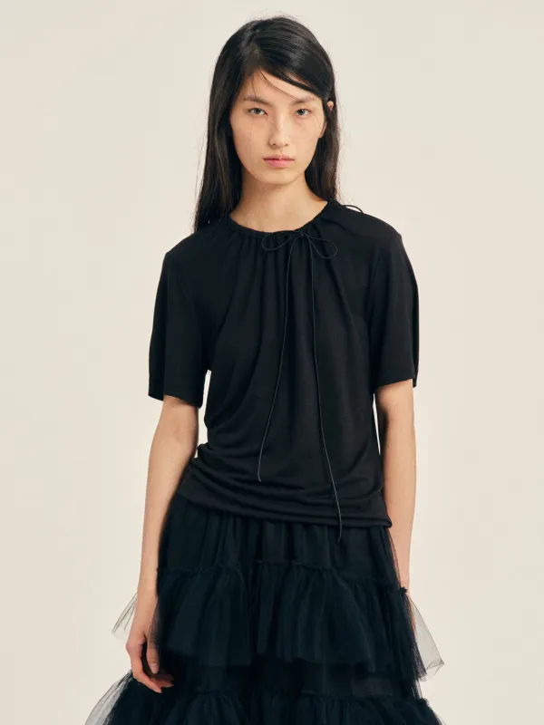 Cord Neck Easy T-Shirt made by Simone Rocha