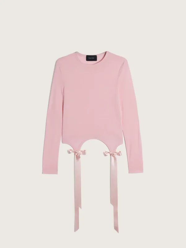 Bow Tail Easy Long Sleeve T-Shirt made by Simone Rocha