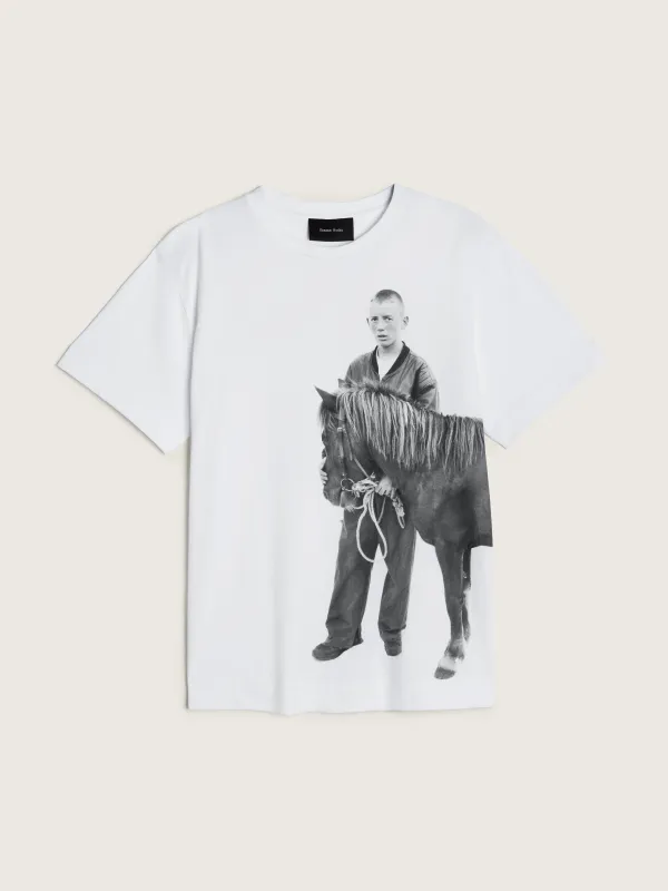 Pony Kid Print T-Shirt made by Simone Rocha