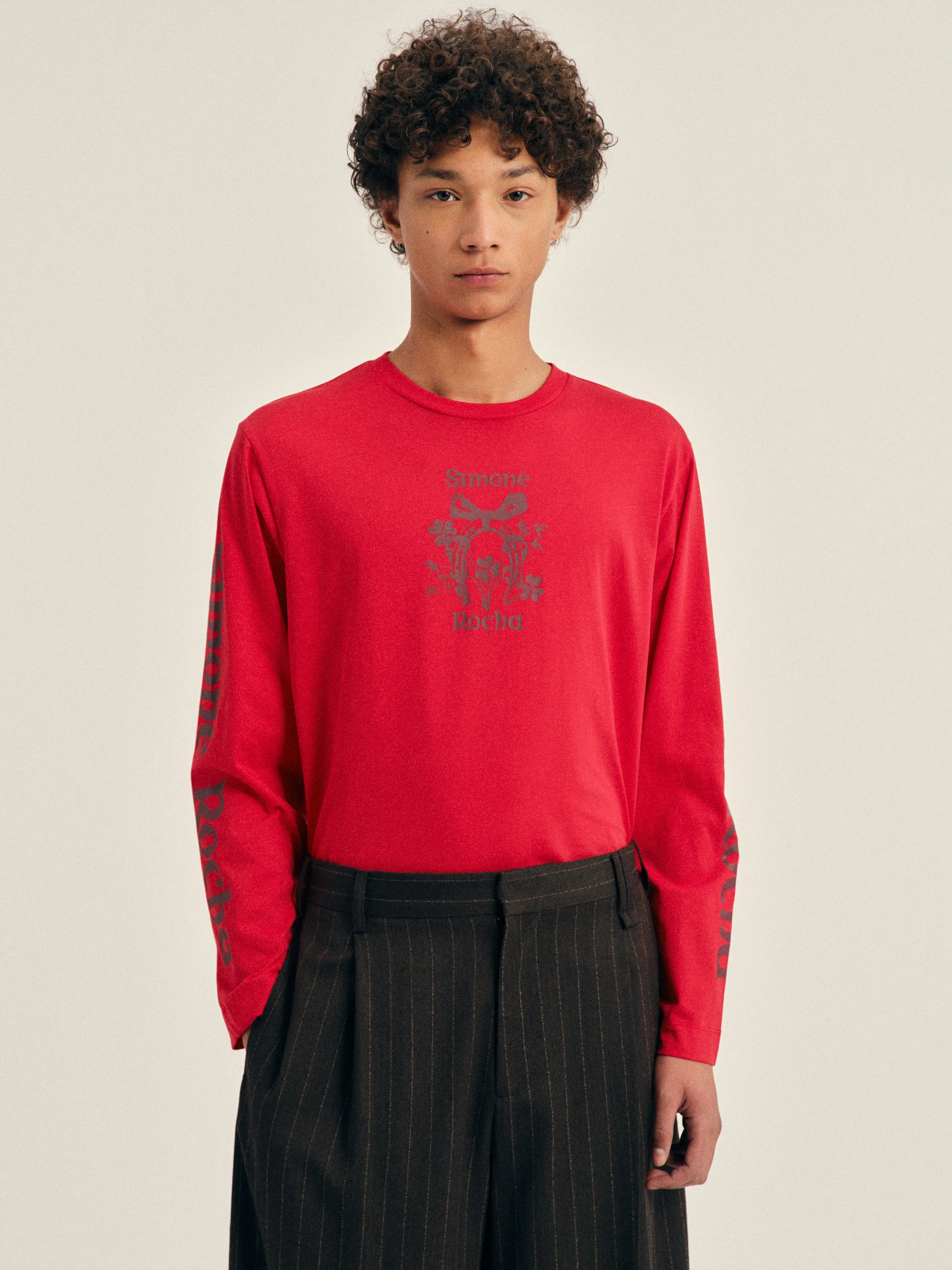 Coming Up Roses Print Long Sleeve T-Shirt sold by Simone Rocha product image thumbnail 3