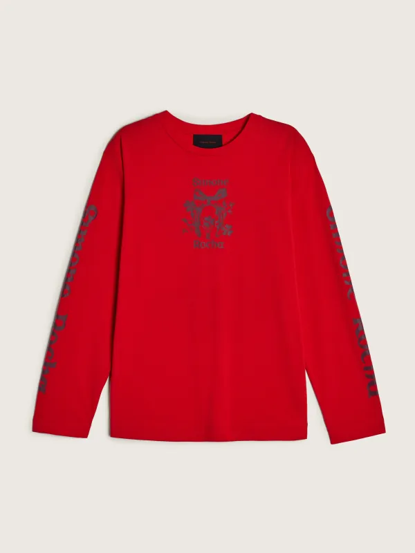 Coming Up Roses Print Long Sleeve T-Shirt made by Simone Rocha