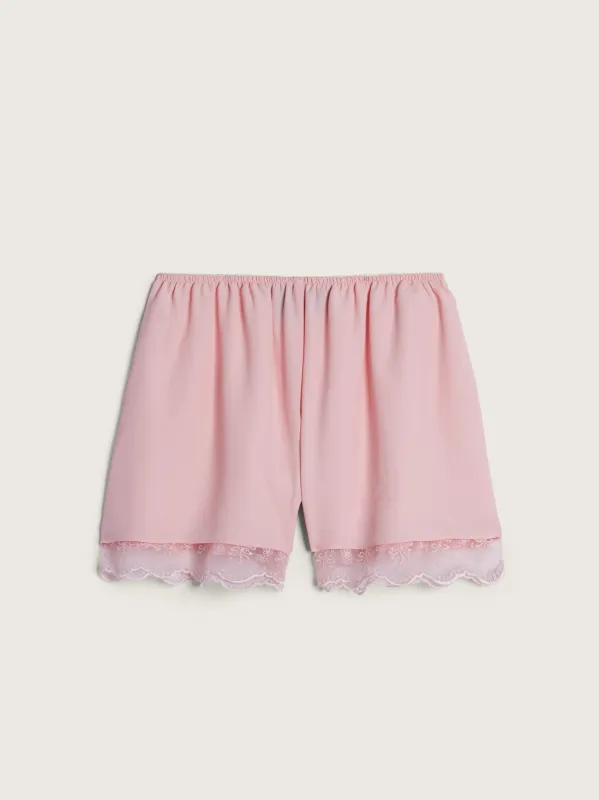 Lace Trim Negligee Shorts made by Simone Rocha
