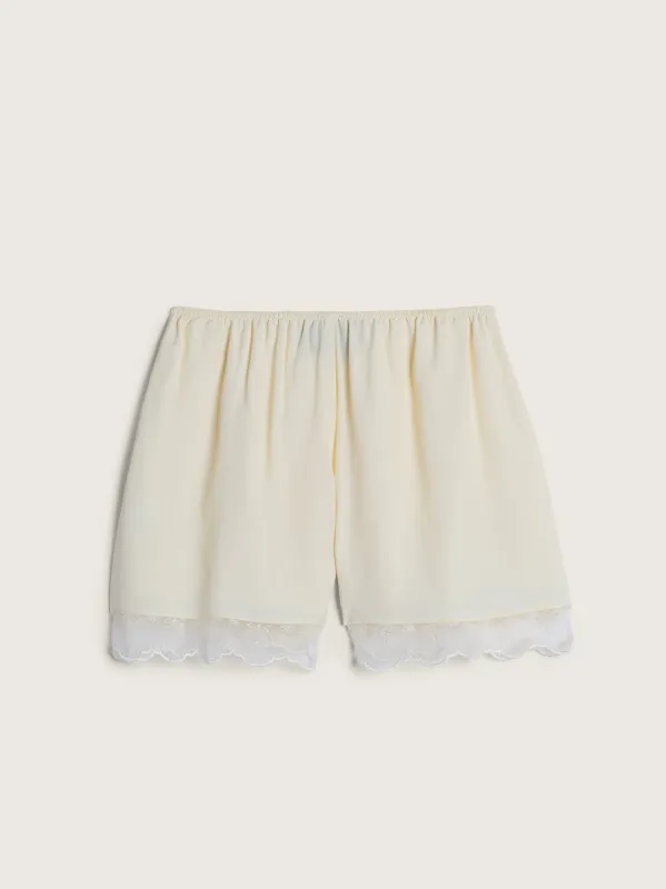Lace Trim Negligee Shorts made by Simone Rocha
