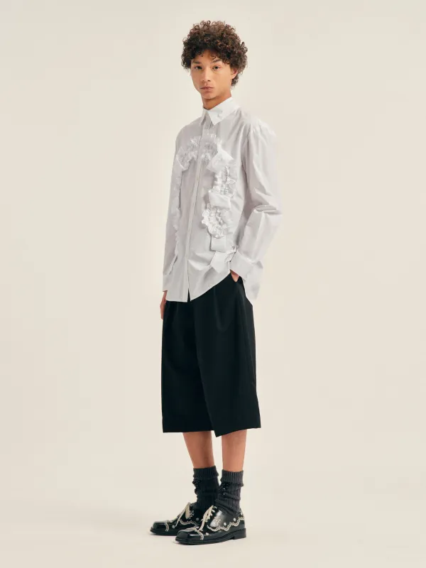 Peeling Waist Wide Leg Shorts made by Simone Rocha