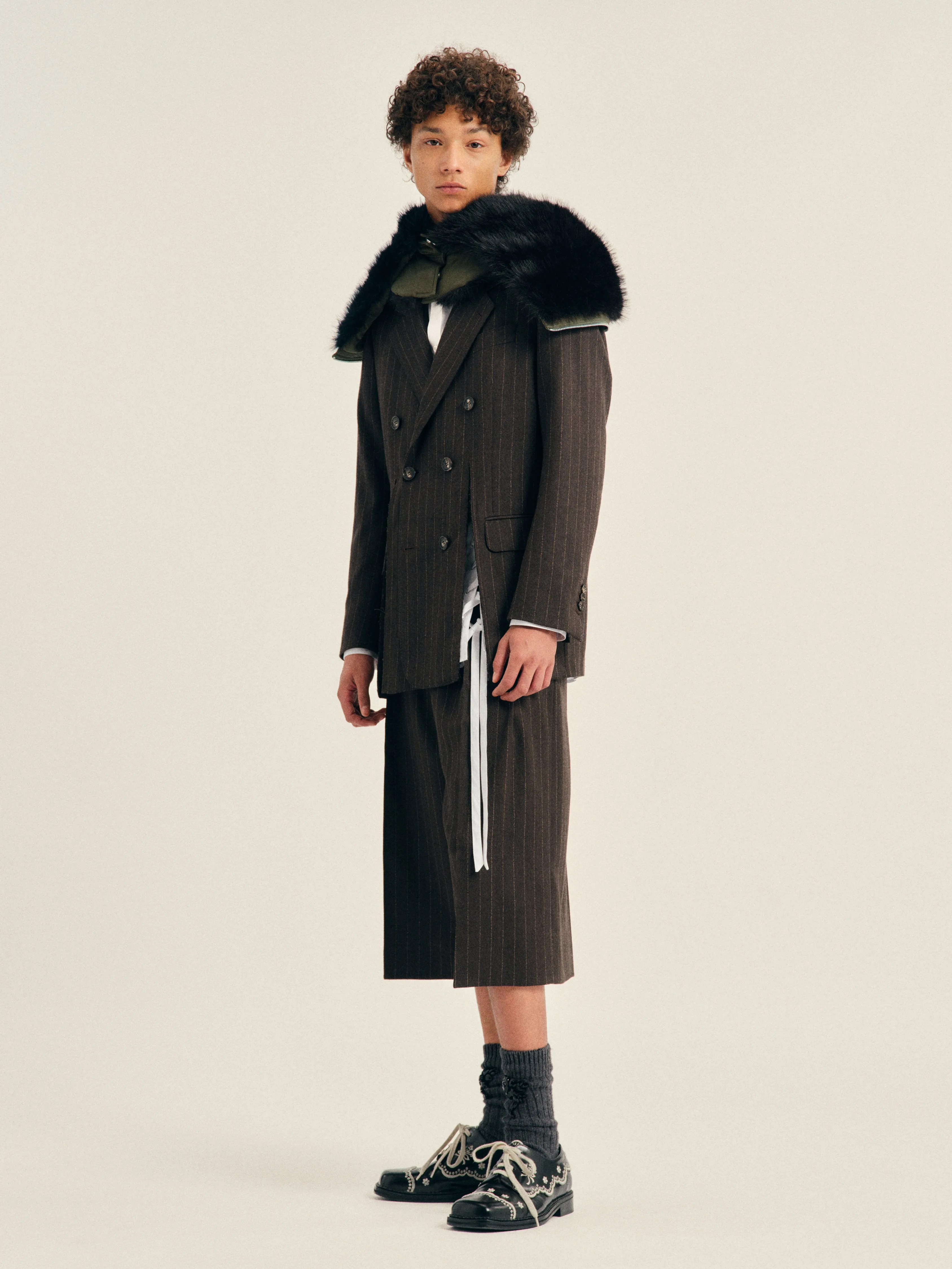 Double Breasted Hem Slice Jacket sold by Simone Rocha product image thumbnail 4