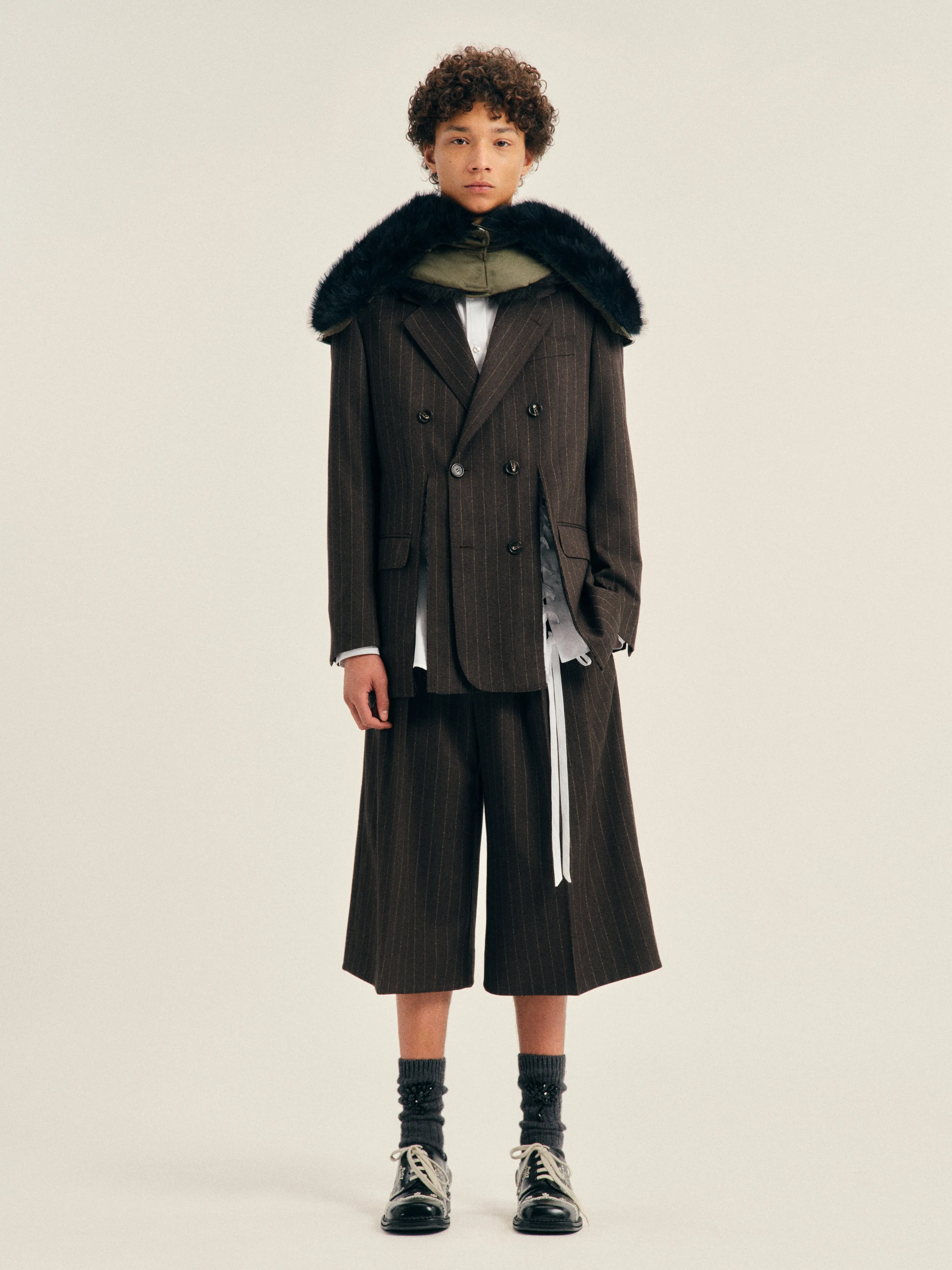 Double Breasted Hem Slice Jacket sold by Simone Rocha product image thumbnail 3