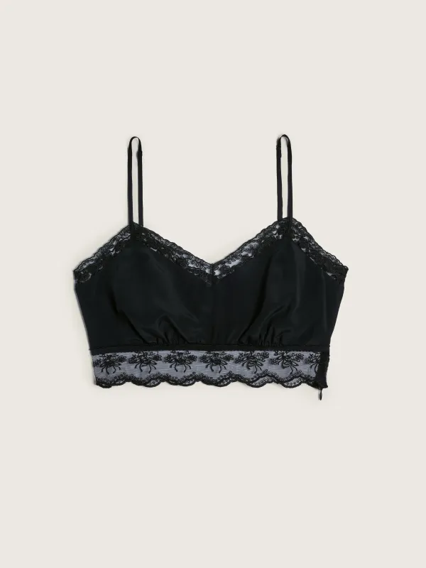 Lace Trim Negligee Bralette made by Simone Rocha