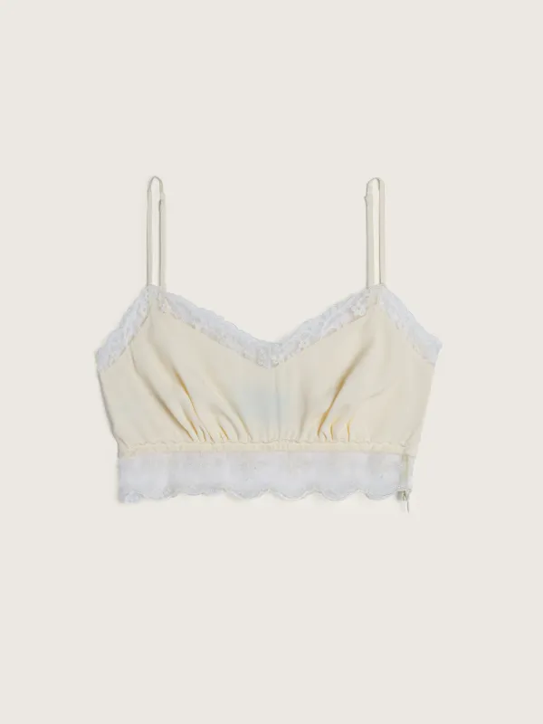 Lace Trim Negligee Bralette made by Simone Rocha