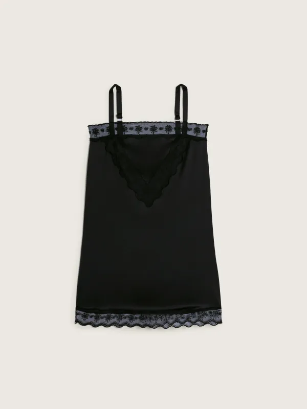 Mini Square Neck Lace Trim Dress made by Simone Rocha