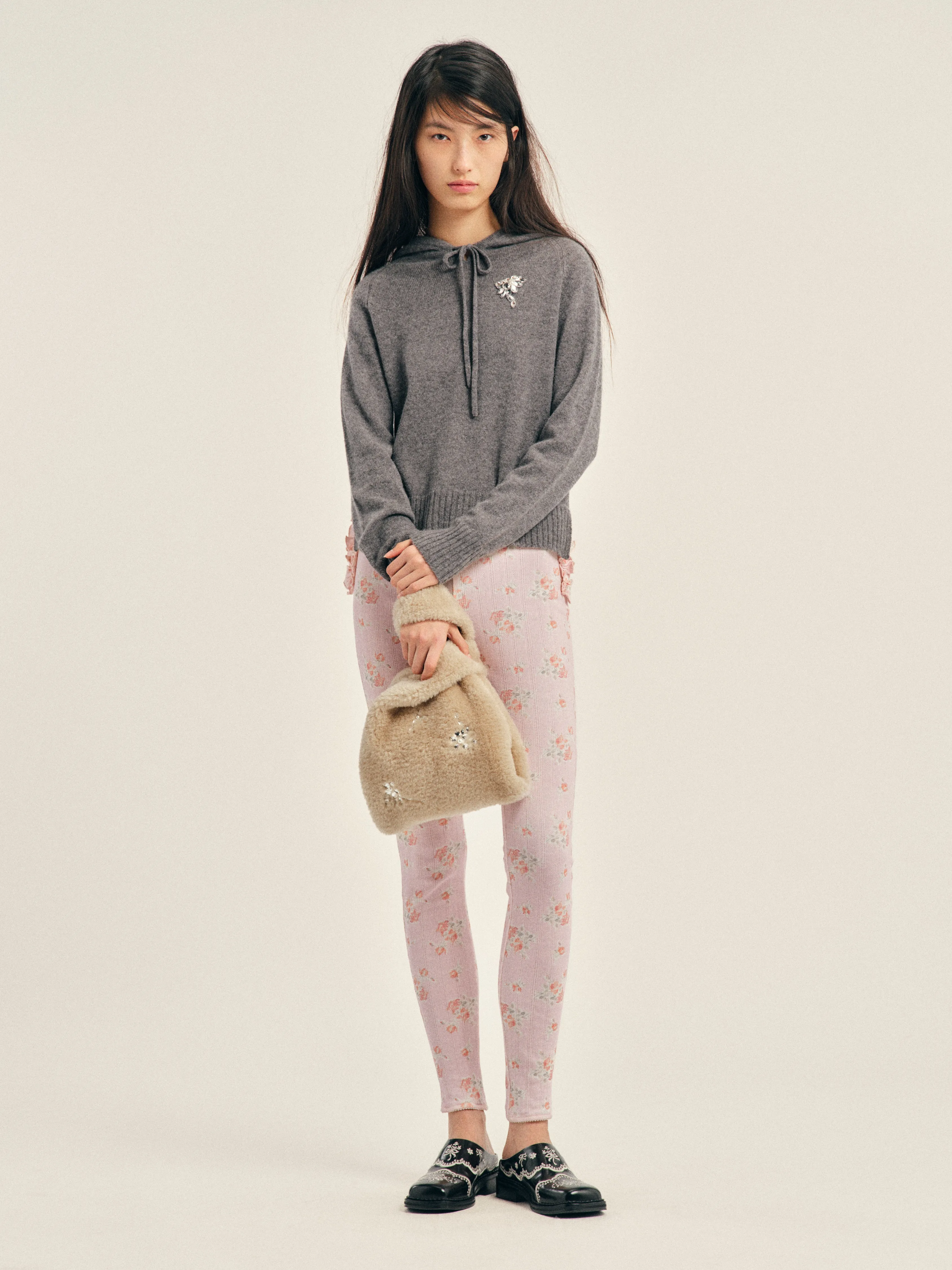 Embellished Relaxed Cashmere Hoodie sold by Simone Rocha product image thumbnail 2