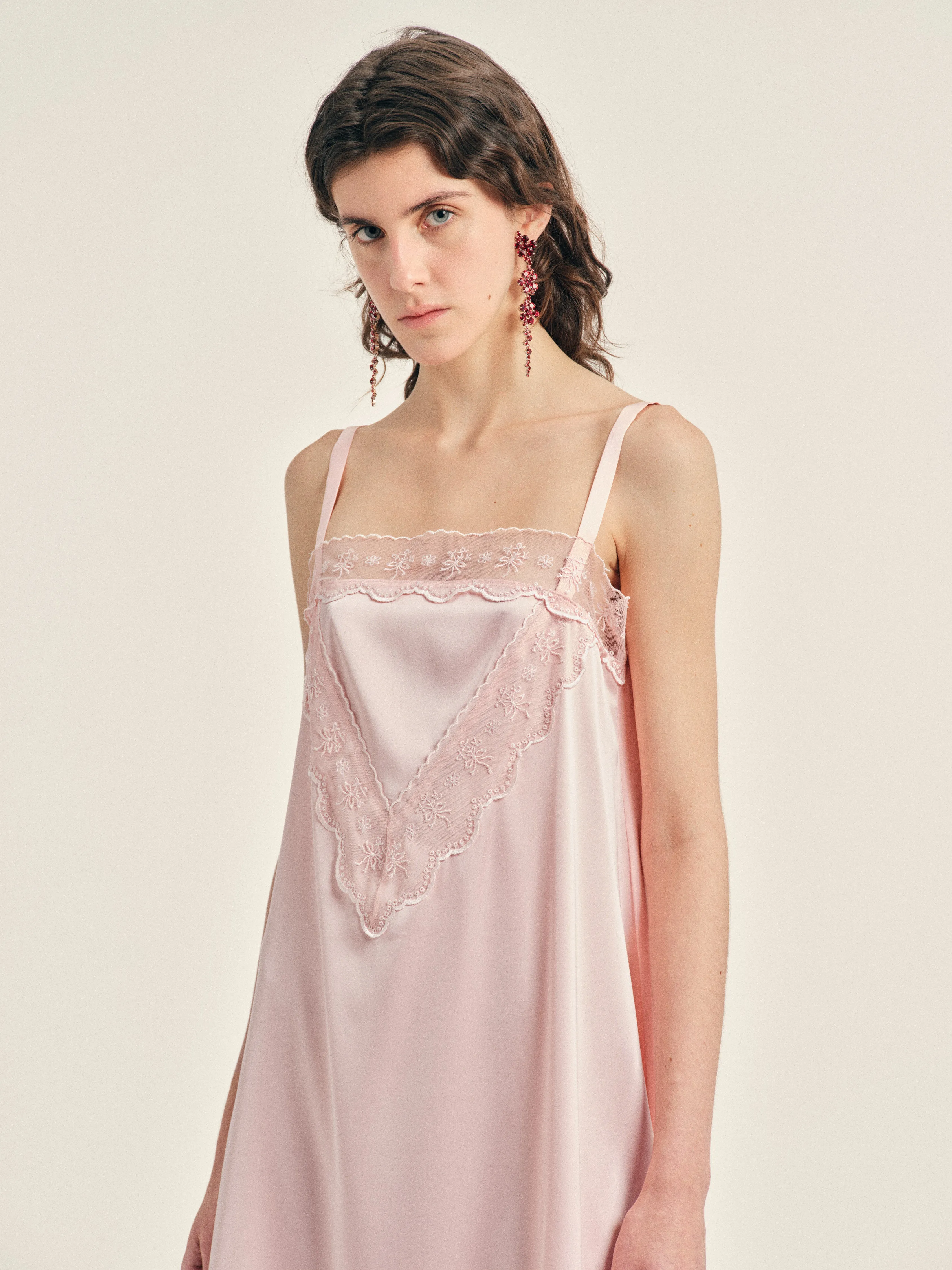 Mini Square Neck Lace Trim Dress sold by Simone Rocha product image thumbnail 4