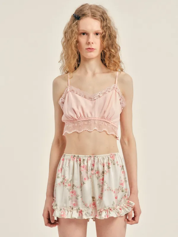 Lace Trim Negligee Bralette made by Simone Rocha