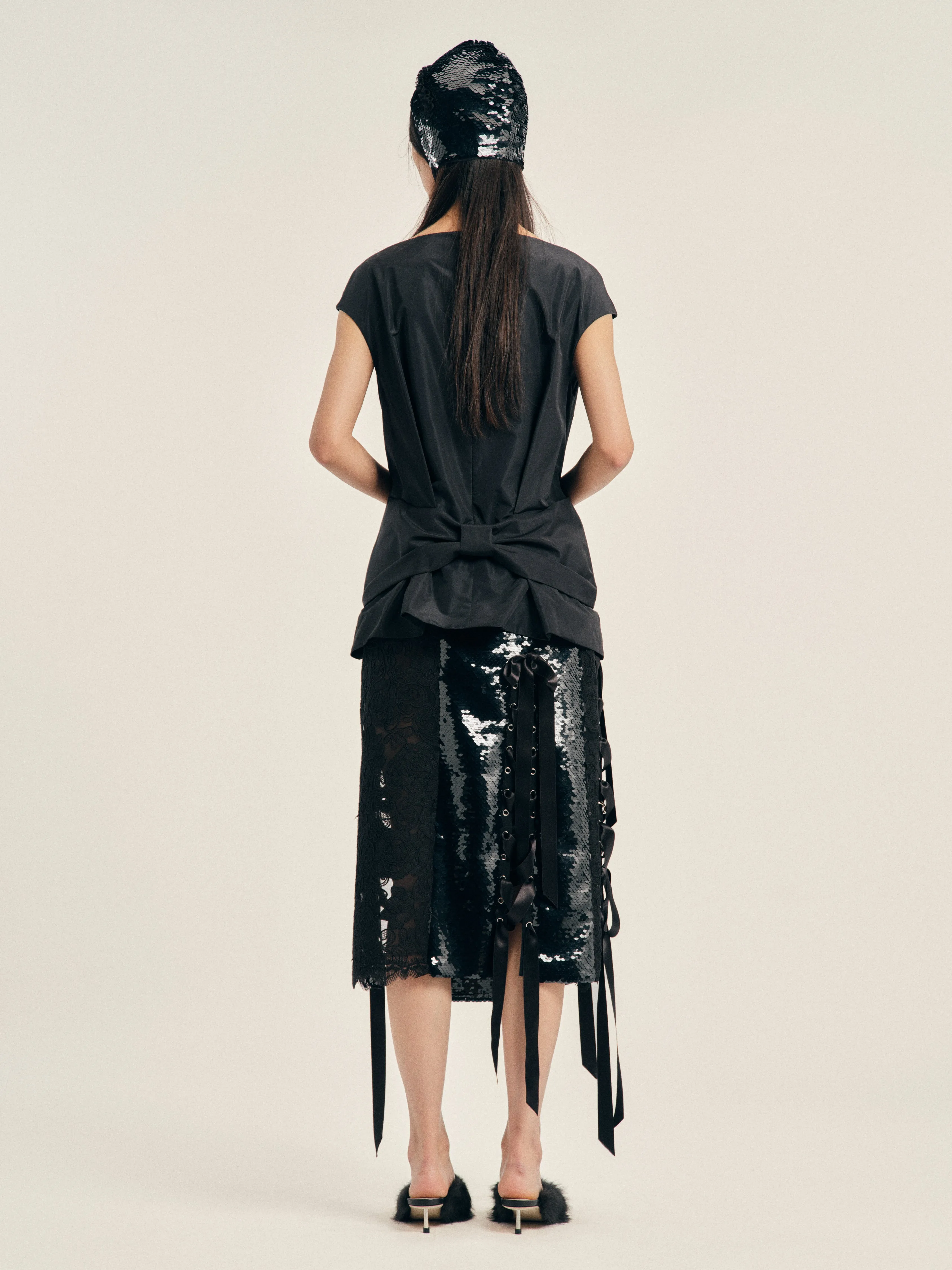 Boxy Peplum Bow Detail Top sold by Simone Rocha product image thumbnail 3