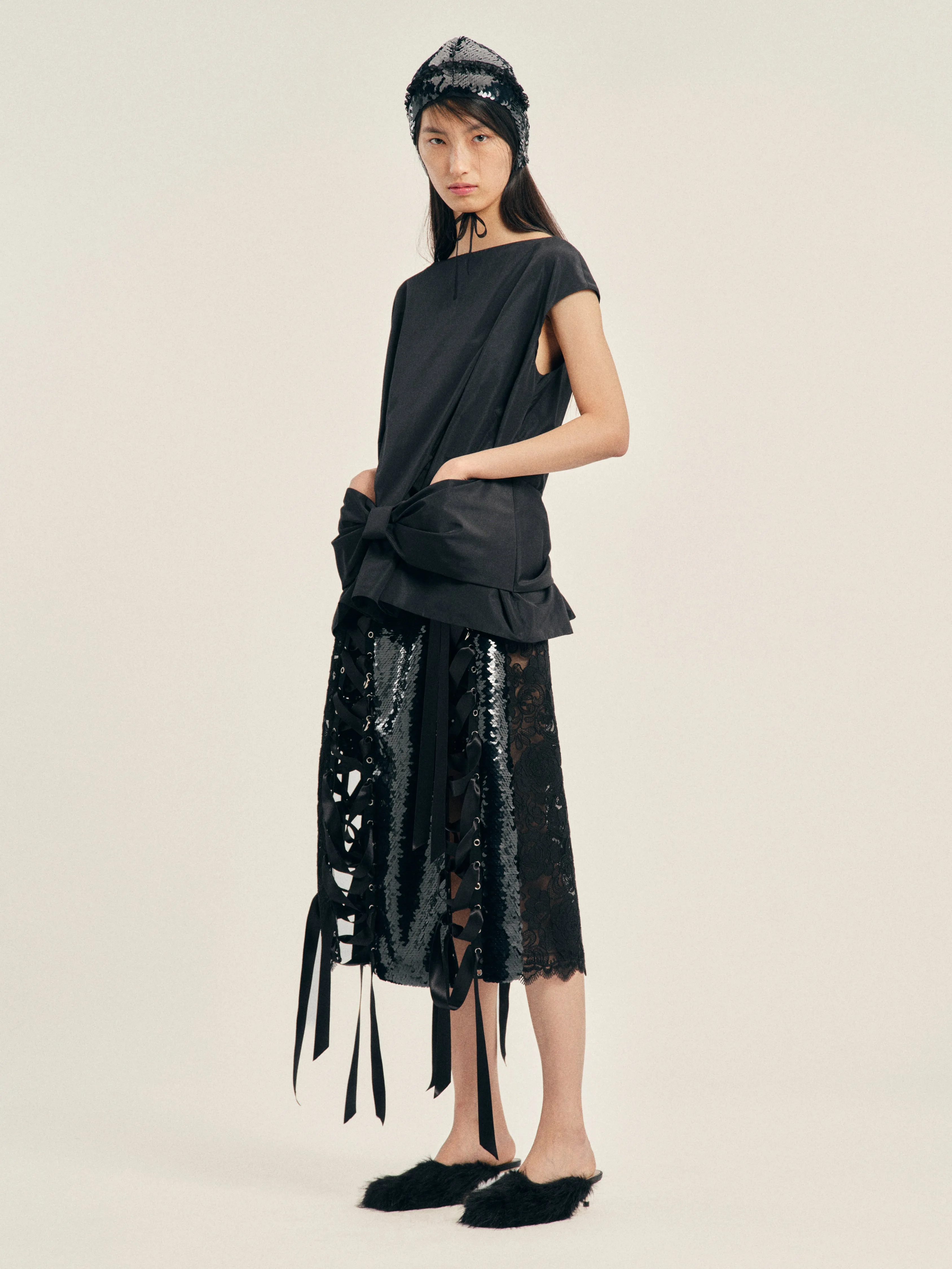 Boxy Peplum Bow Detail Top sold by Simone Rocha product image thumbnail 2