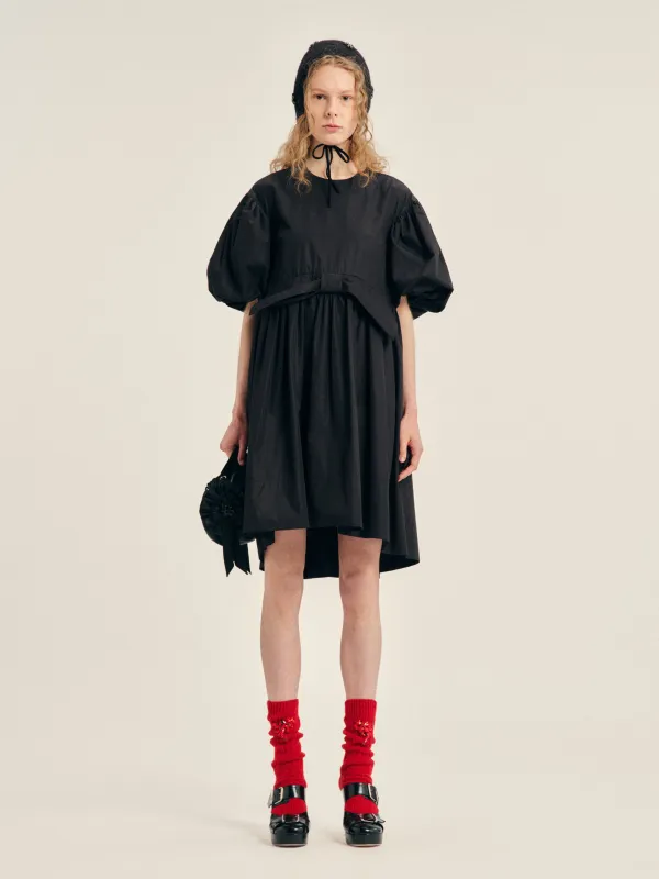 Puff Sleeve Gathered Bow Smock Dress made by Simone Rocha
