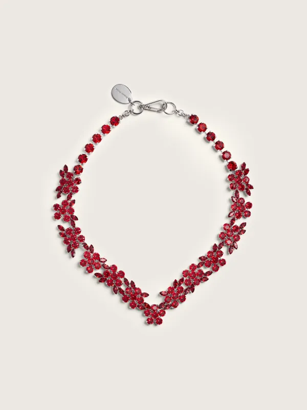V-Line Floral Necklace made by Simone Rocha