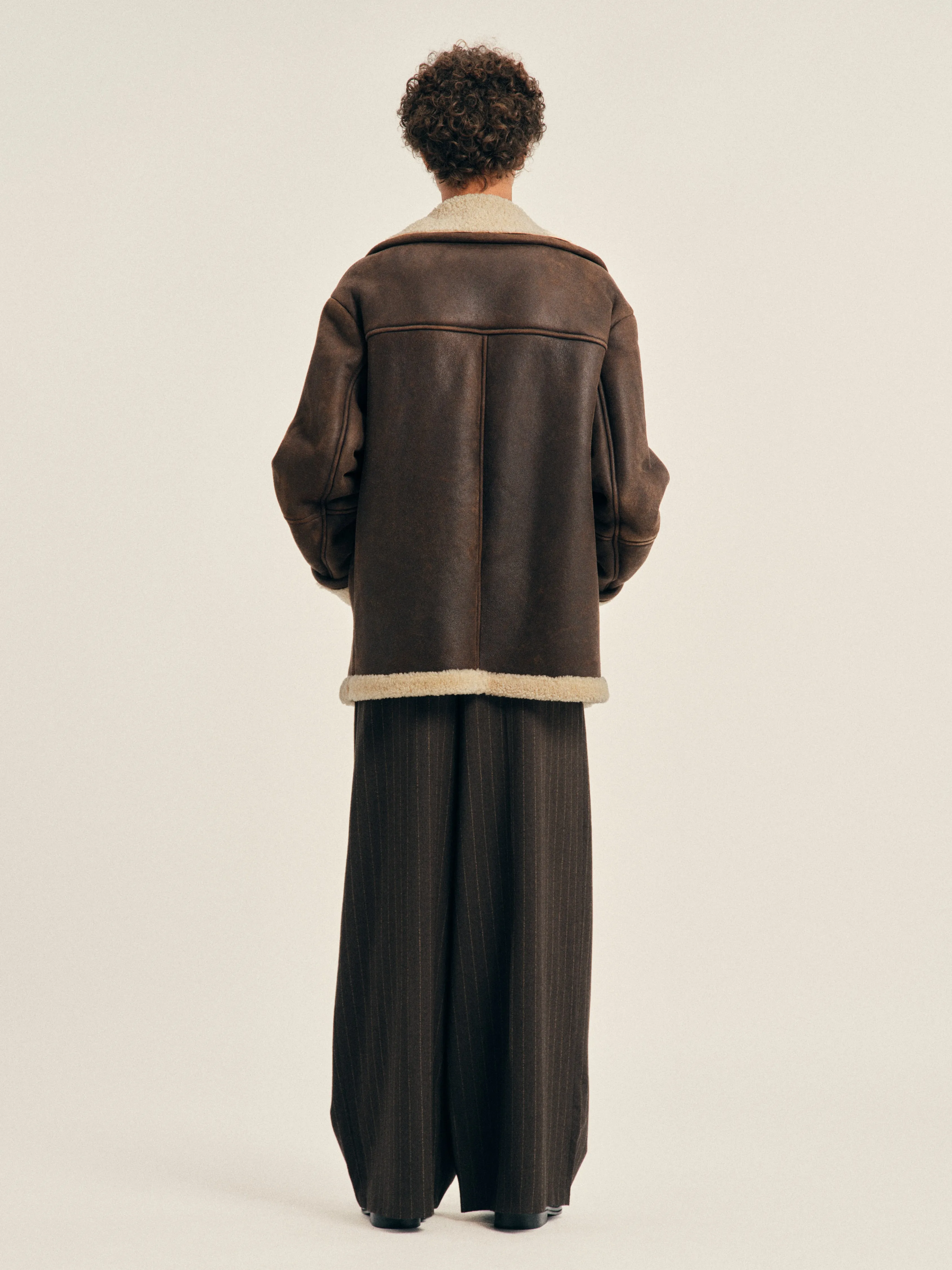 Double Breasted Shearling Aviator Jacket sold by Simone Rocha product image thumbnail 3