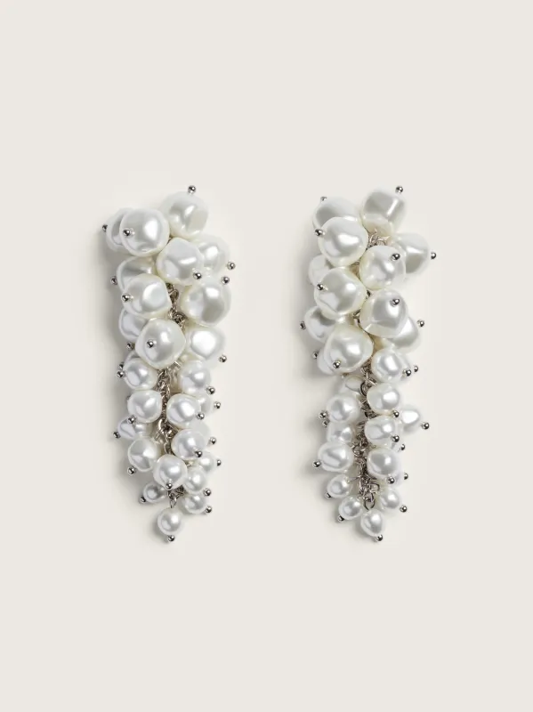 Pearl Cluster Drip Earrings made by Simone Rocha