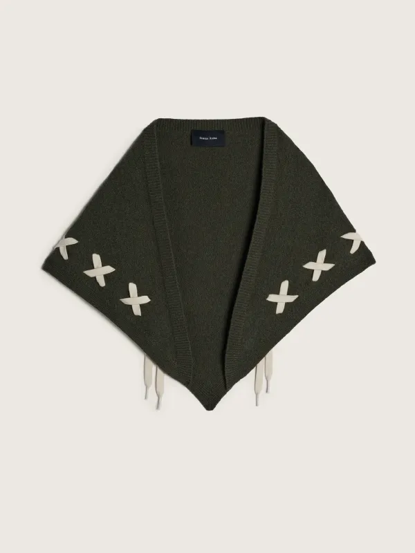 Merino Lace Up Neckerchief made by Simone Rocha