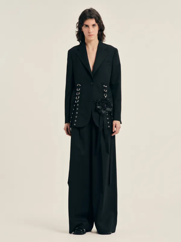 Grommet Ring Hem Slice Jacket made by Simone Rocha