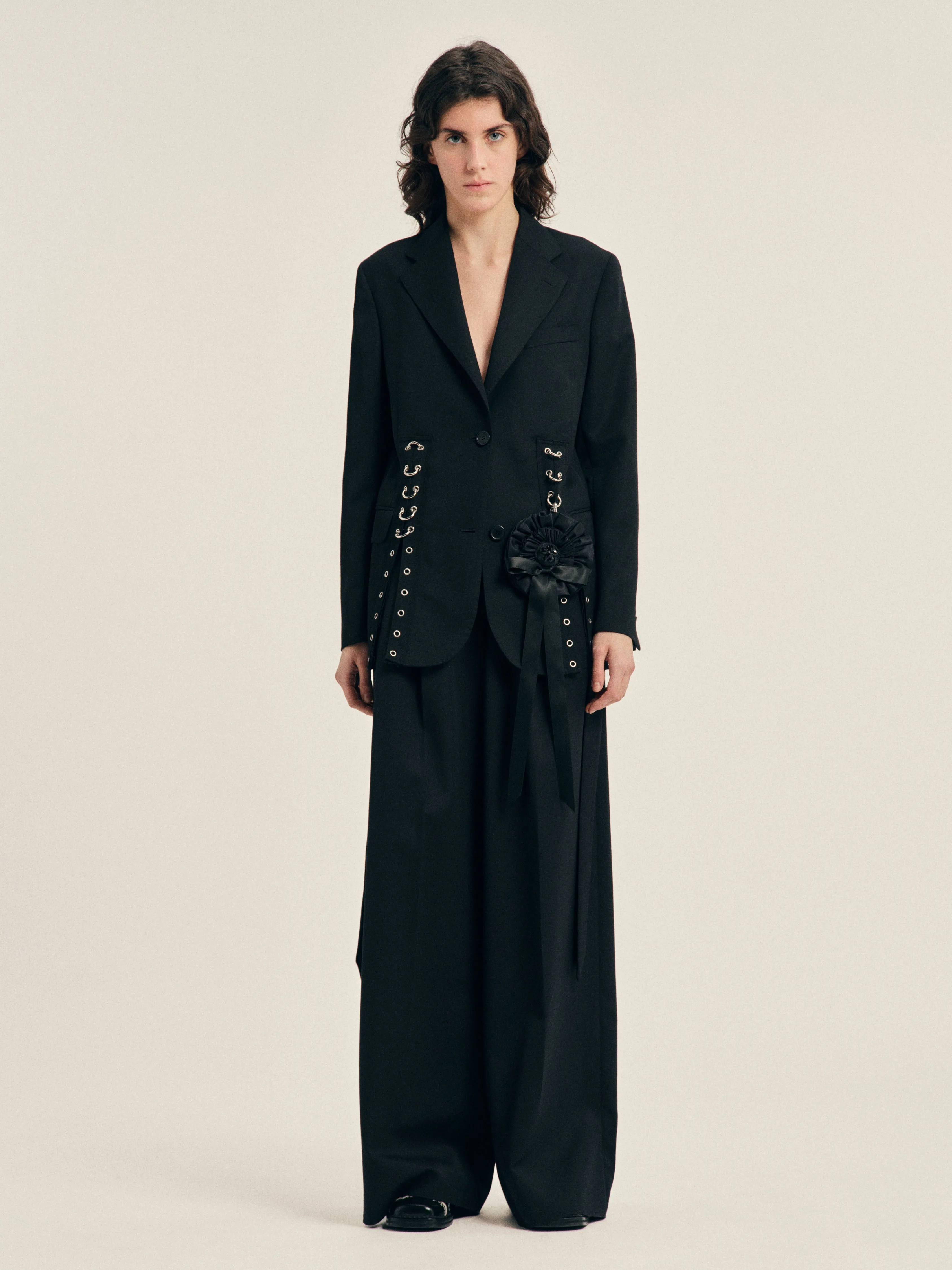 Grommet Ring Hem Slice Jacket sold by Simone Rocha