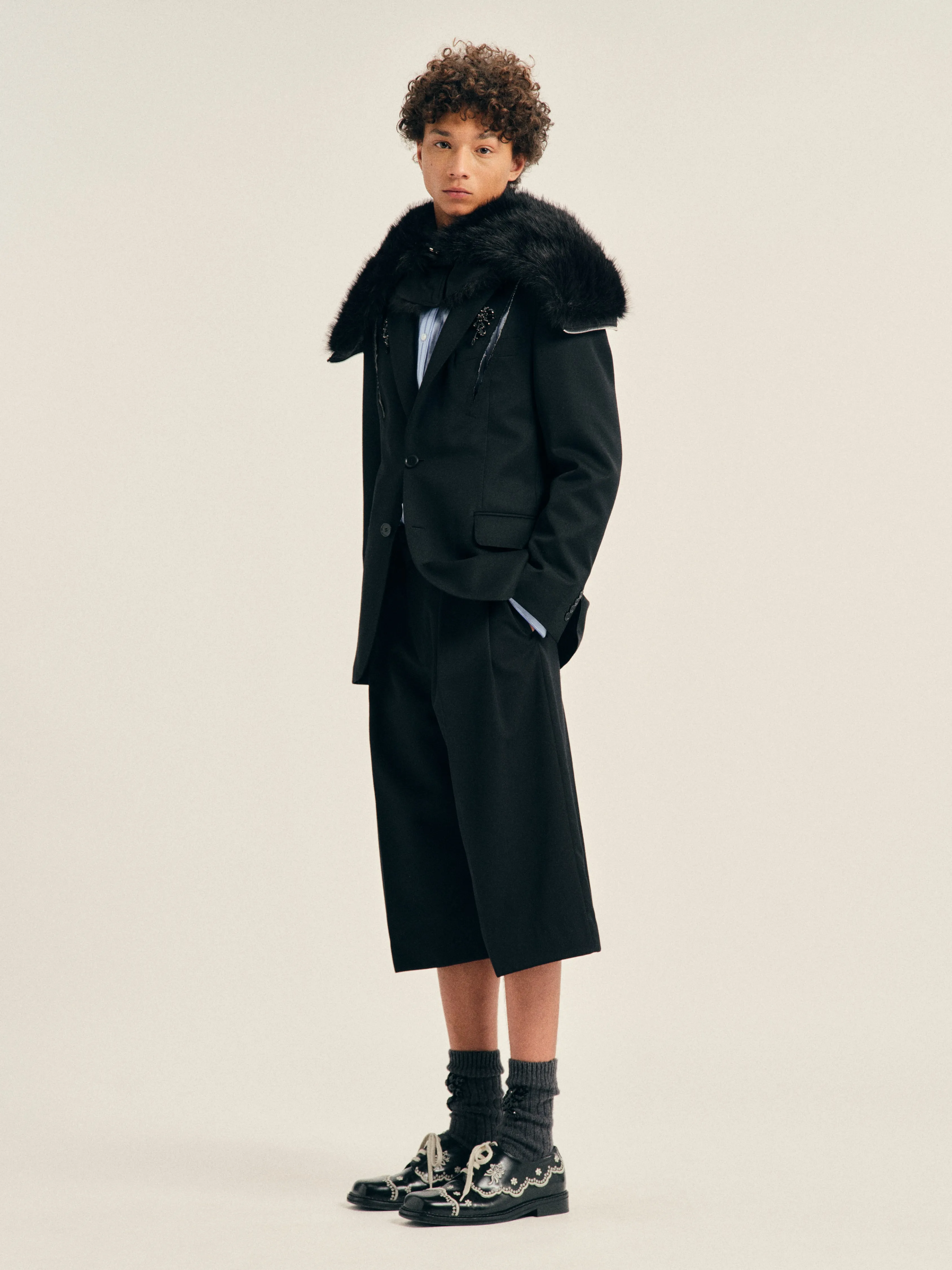 Embellished Structured Slash Jacket sold by Simone Rocha product image thumbnail 3