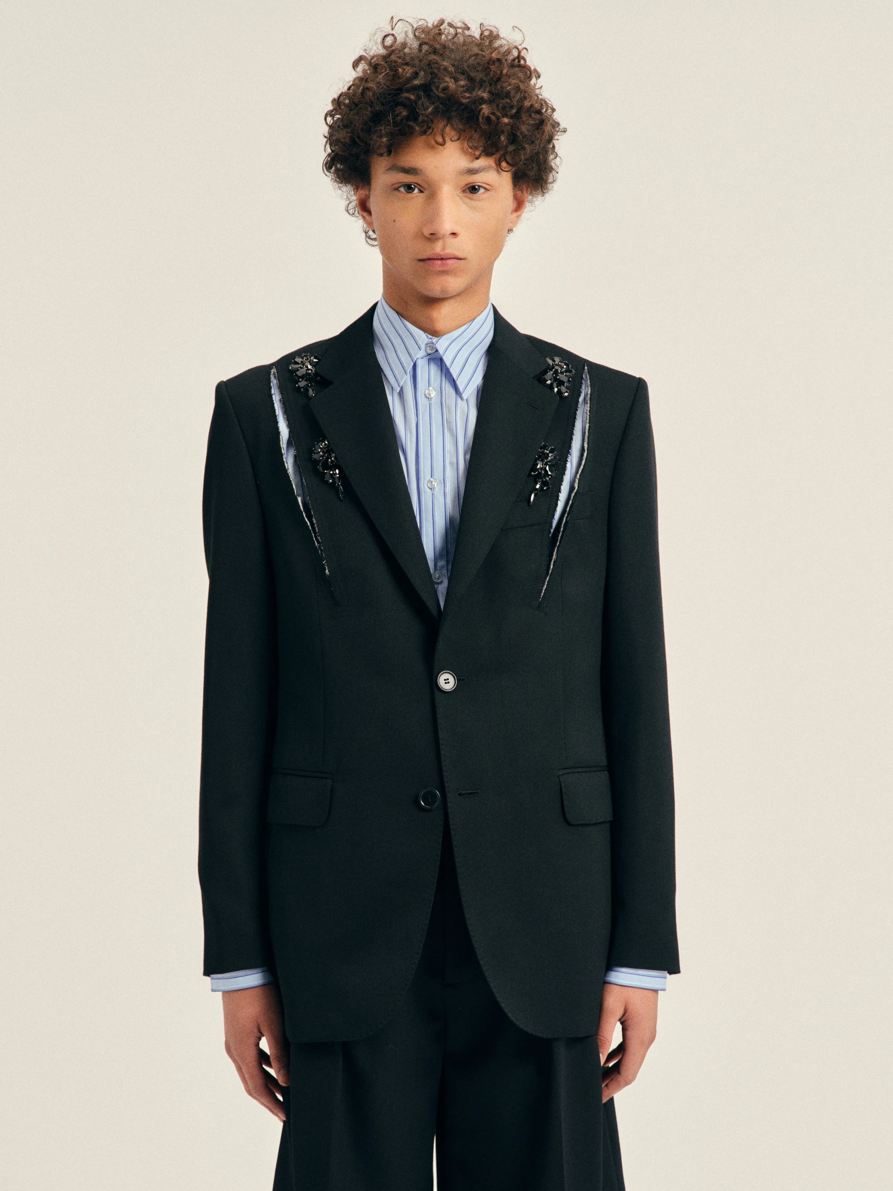 Embellished Structured Slash Jacket sold by Simone Rocha