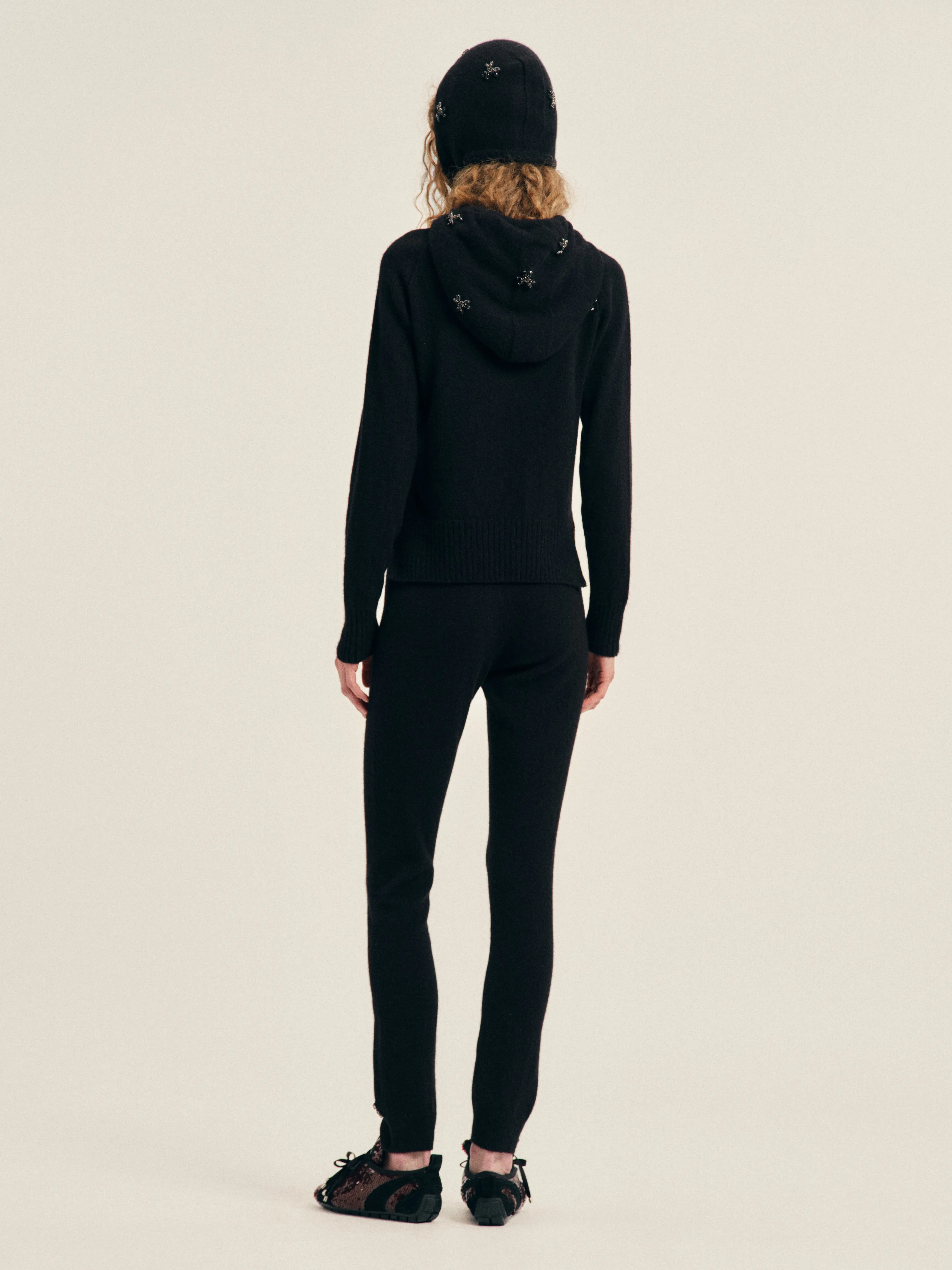 Turbo Embellished Relaxed Cashmere Hoodie sold by Simone Rocha product image thumbnail 4