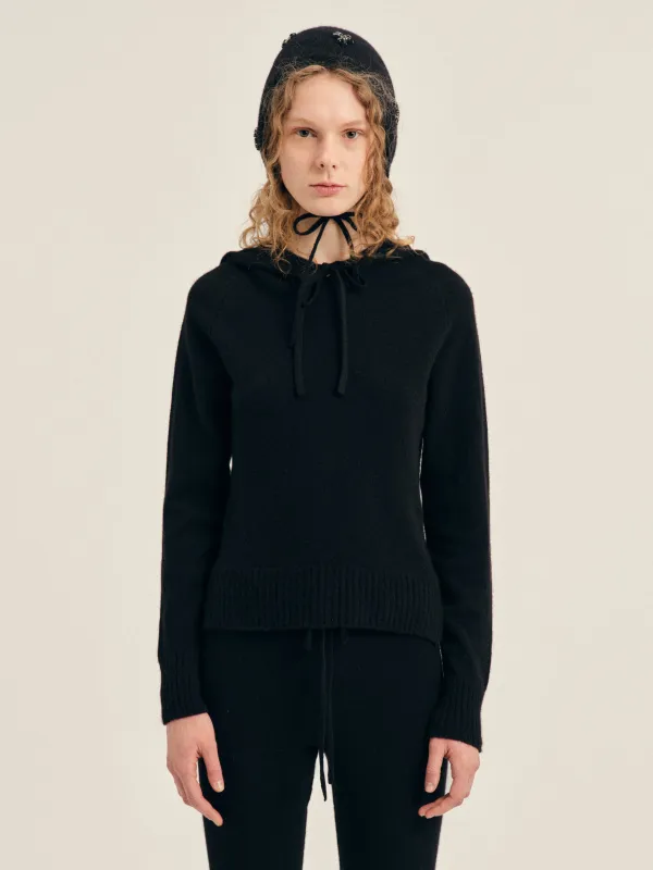 Turbo Embellished Relaxed Cashmere Hoodie made by Simone Rocha