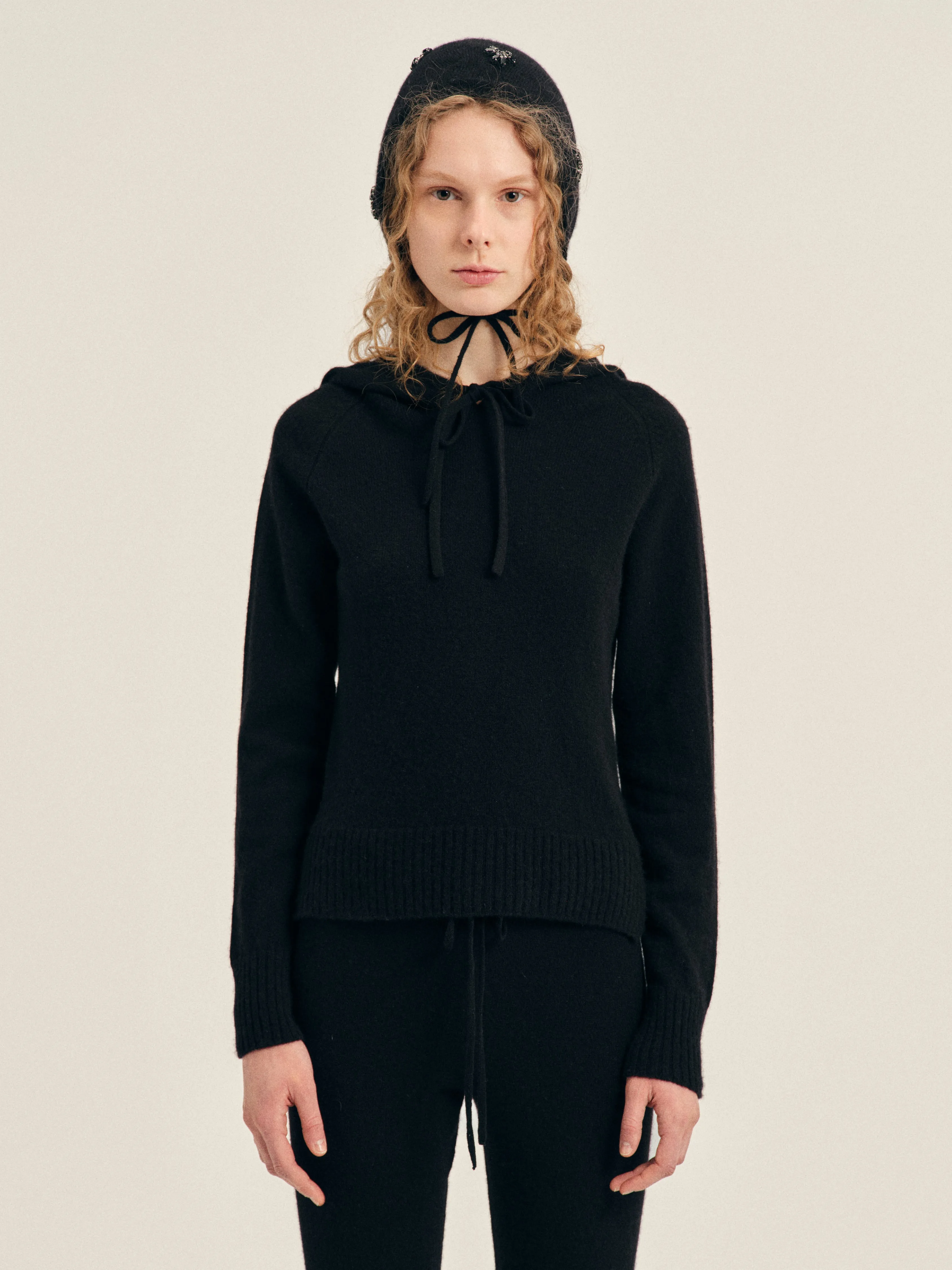 Turbo Embellished Relaxed Cashmere Hoodie sold by Simone Rocha