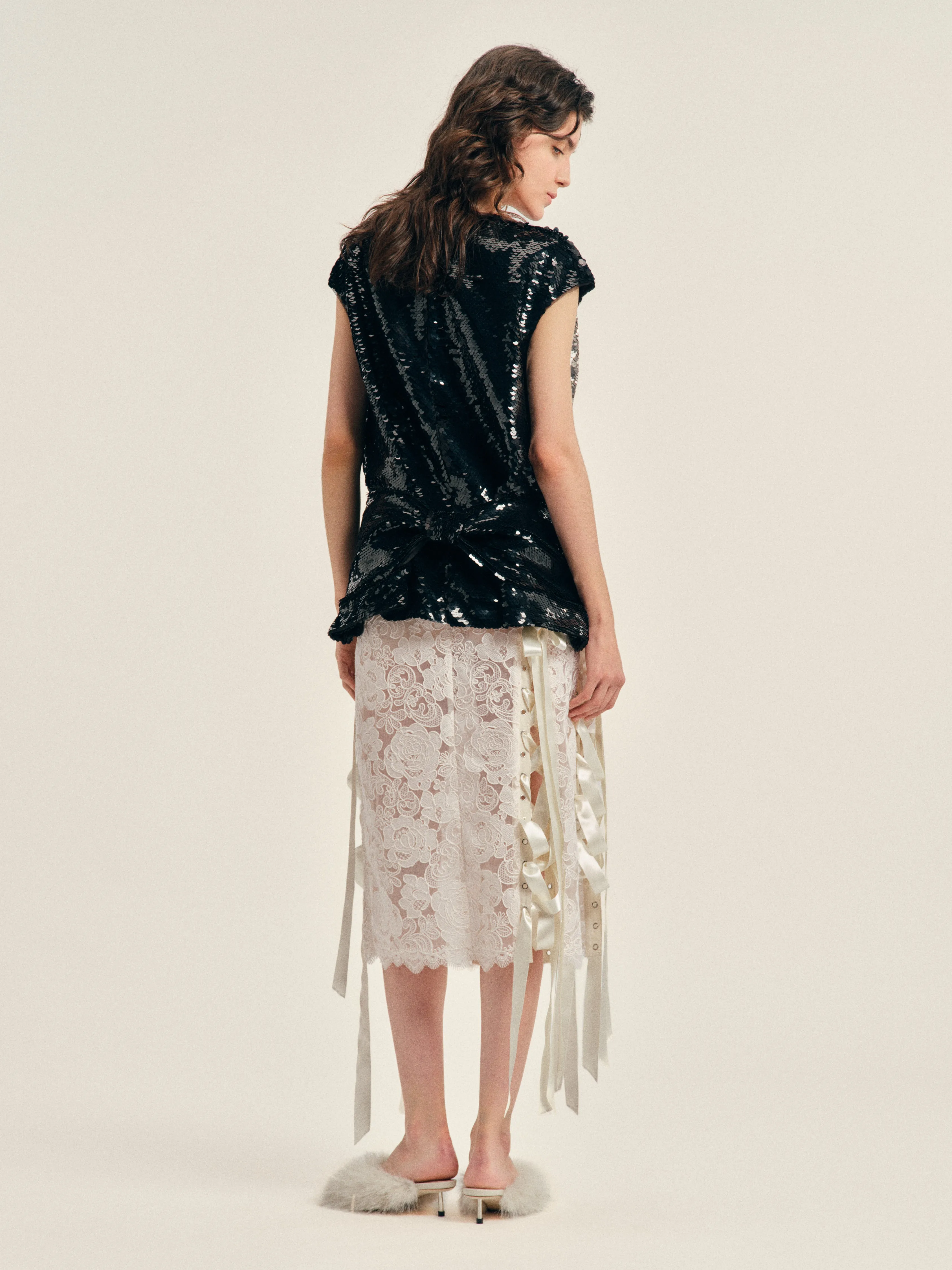 Boxy Peplum Bow Detail Top sold by Simone Rocha product image thumbnail 3