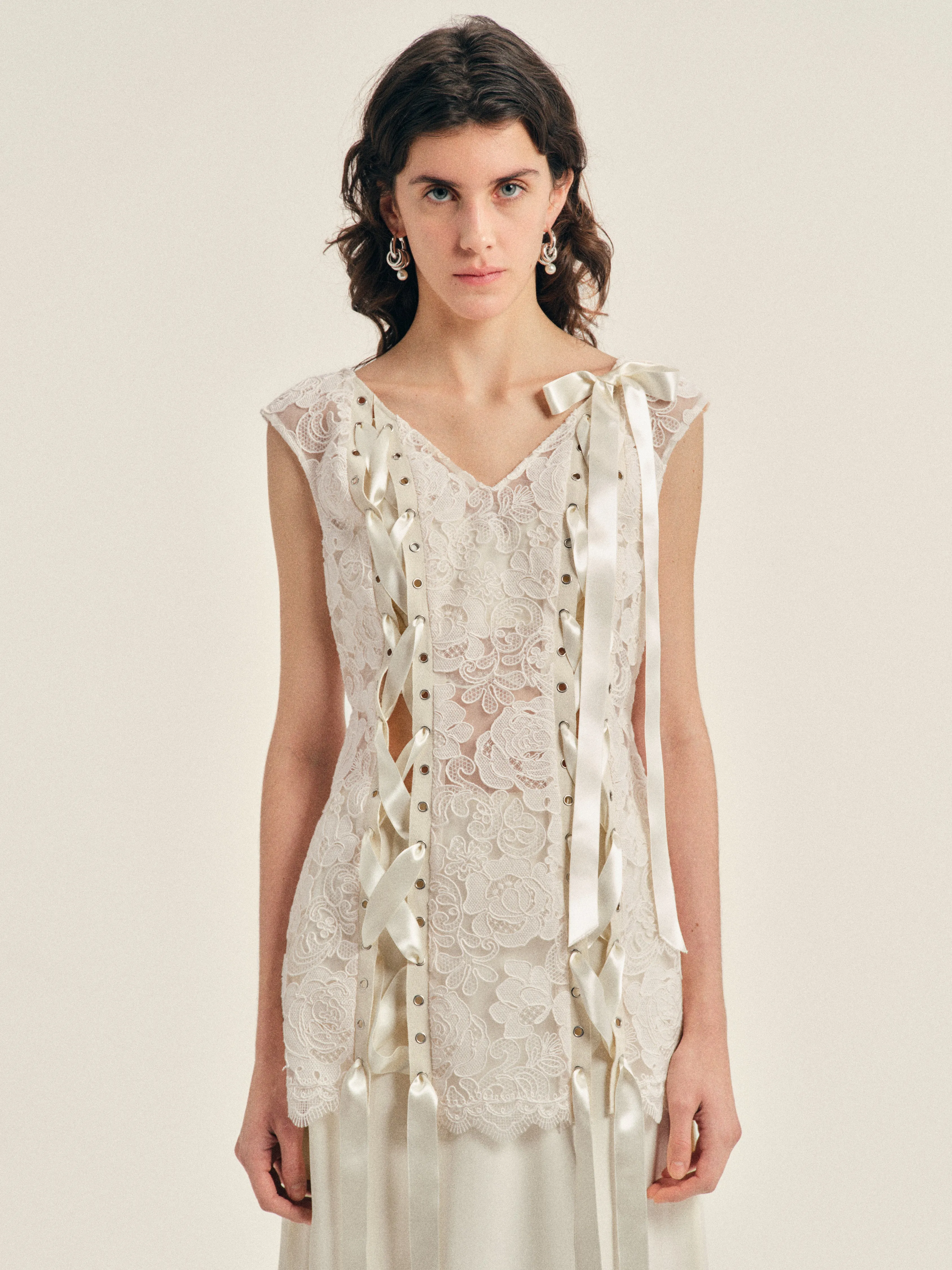 Unraveling Ribbon Portrait Top sold by Simone Rocha product image thumbnail 4