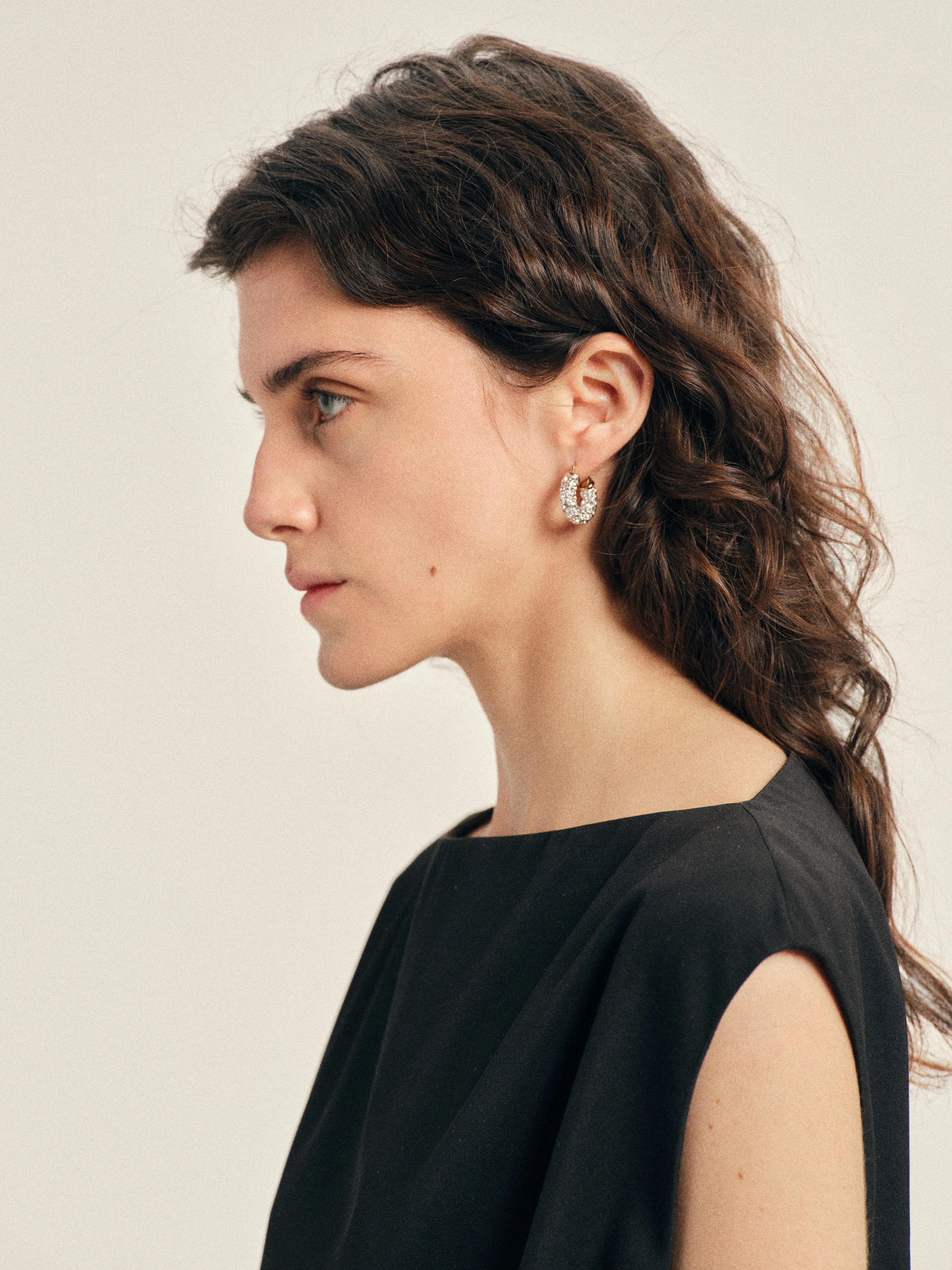 Rhinestone Hoop Earrings sold by Simone Rocha product image thumbnail 2