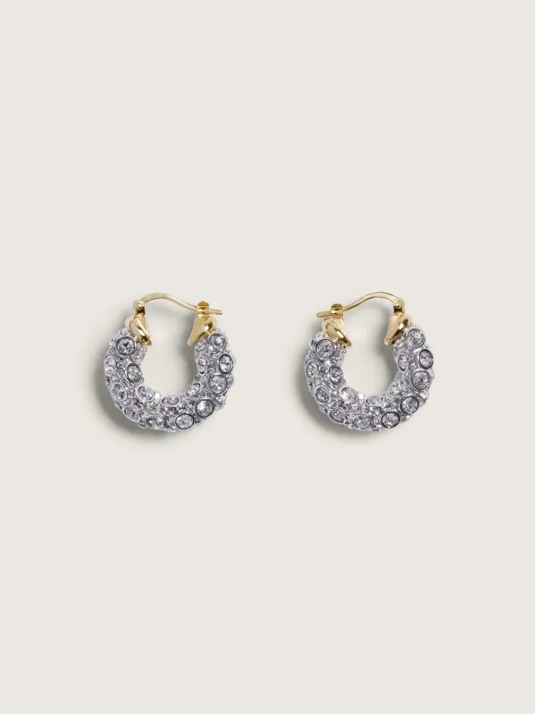 Rhinestone Hoop Earrings made by Simone Rocha