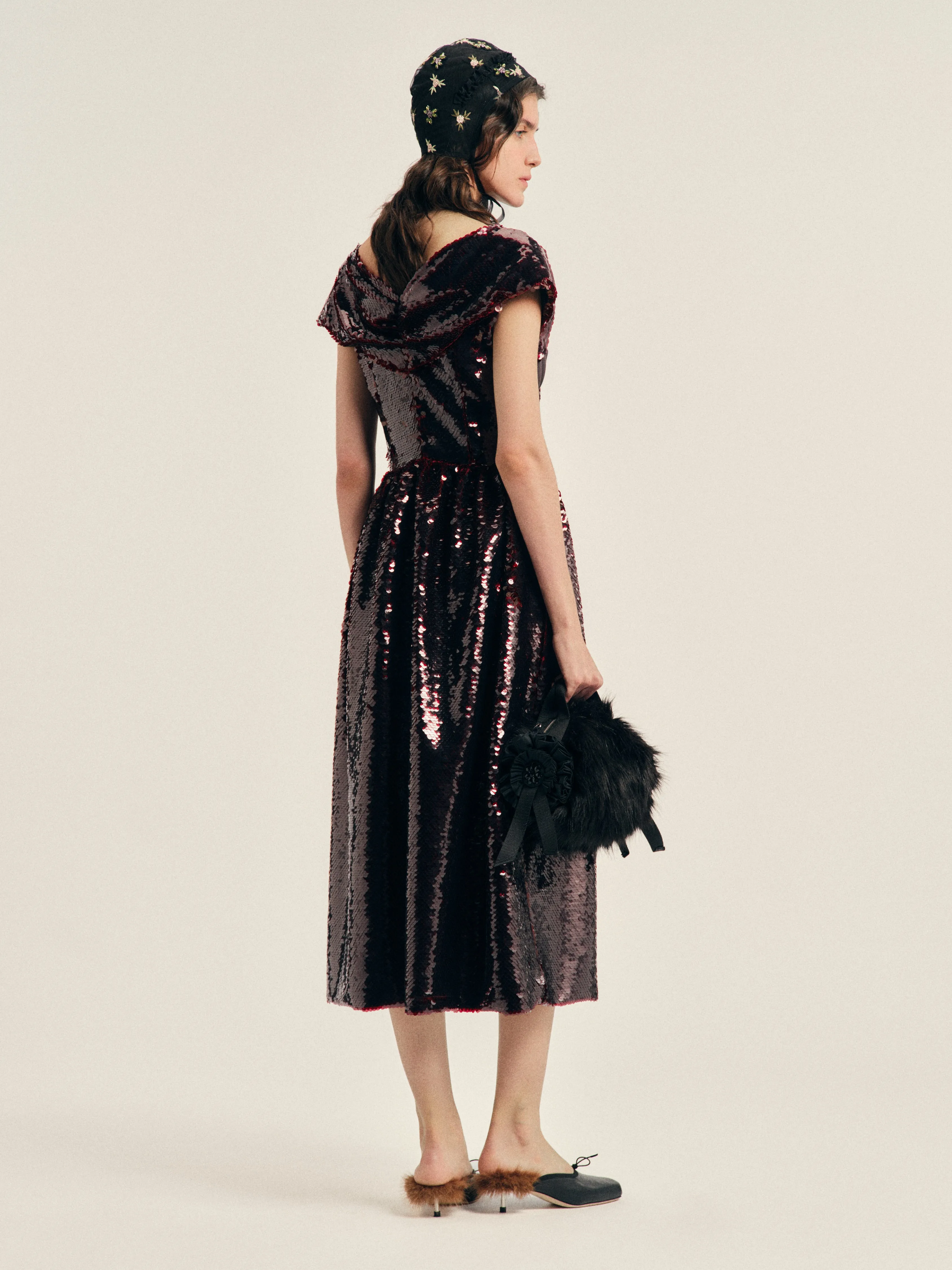 Gathered Sleeve Flare Dress sold by Simone Rocha product image thumbnail 3