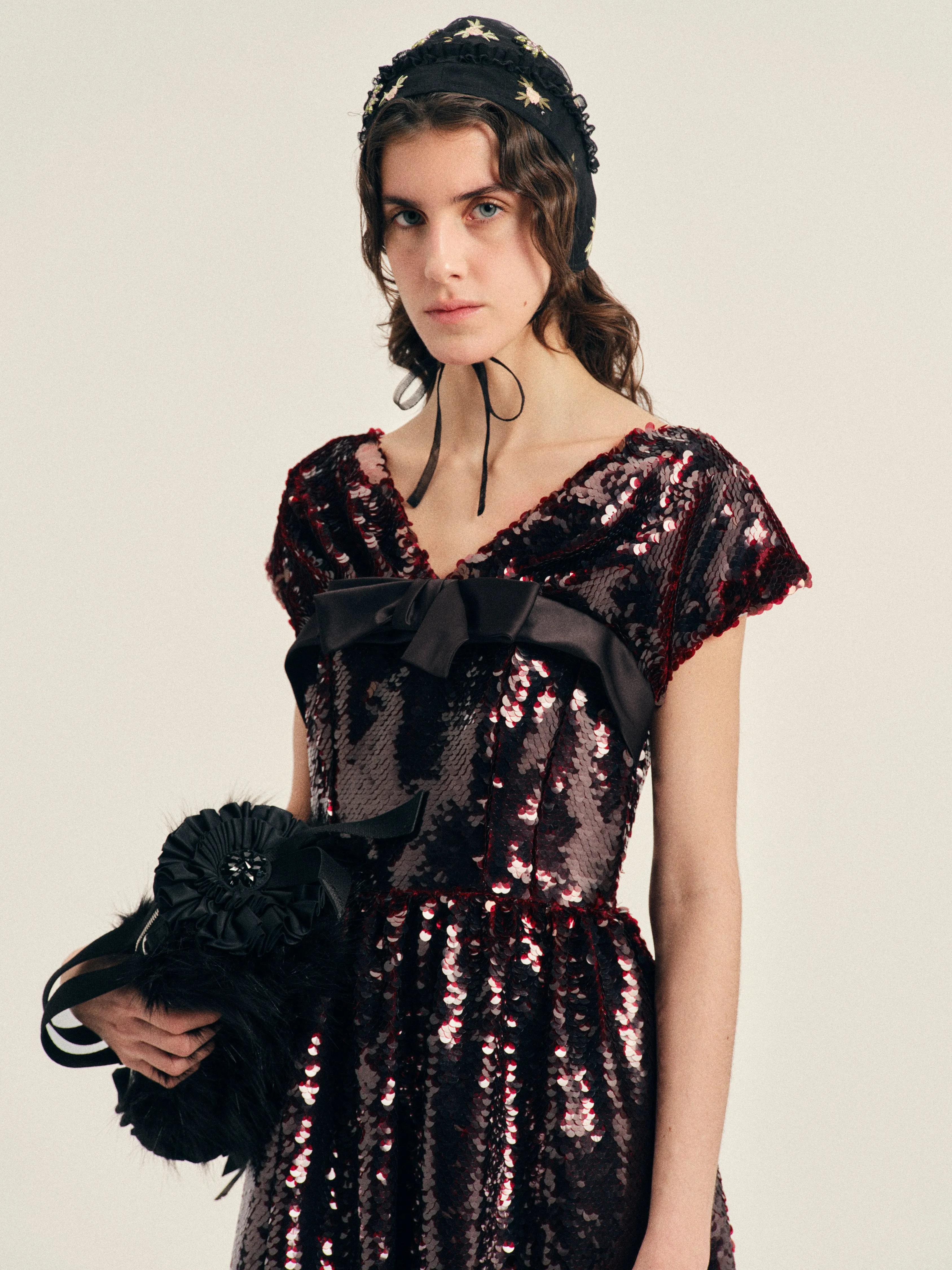 Gathered Sleeve Flare Dress sold by Simone Rocha product image thumbnail 4