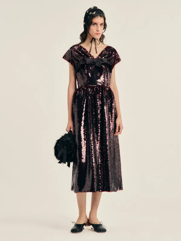 Gathered Sleeve Flare Dress made by Simone Rocha