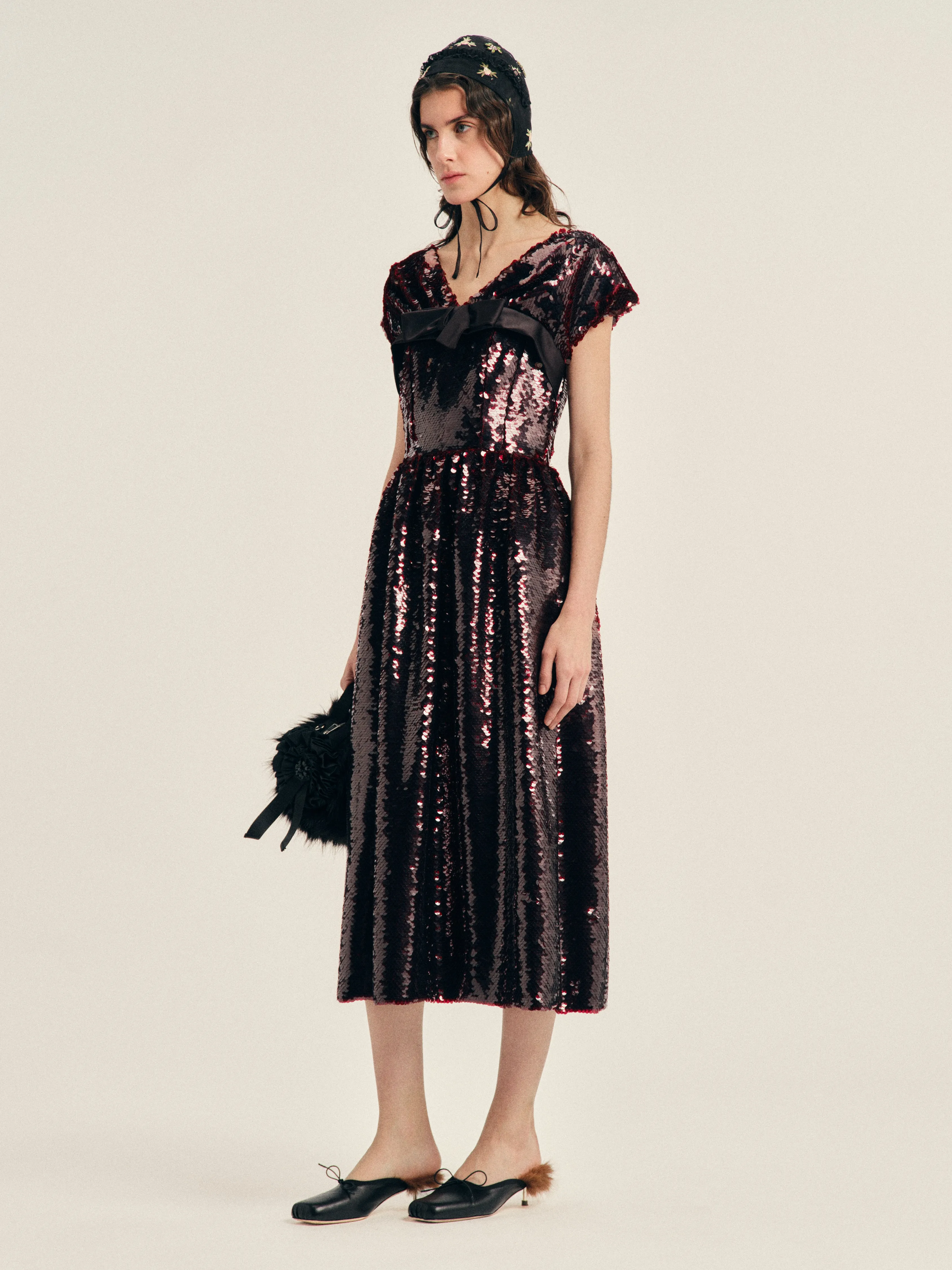 Gathered Sleeve Flare Dress sold by Simone Rocha product image thumbnail 2
